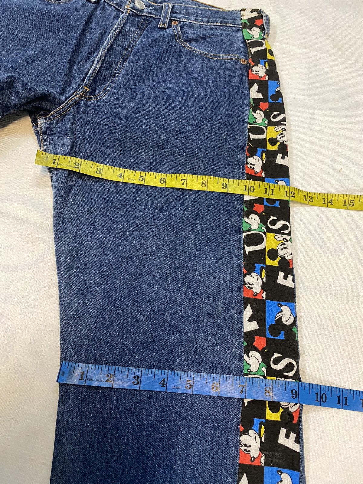 Levi's × Levi's Made & Crafted 🔥Rare Levis 501 Custom Mickey Mouse Denim Jeans Size US 29 - 14 Thumbnail