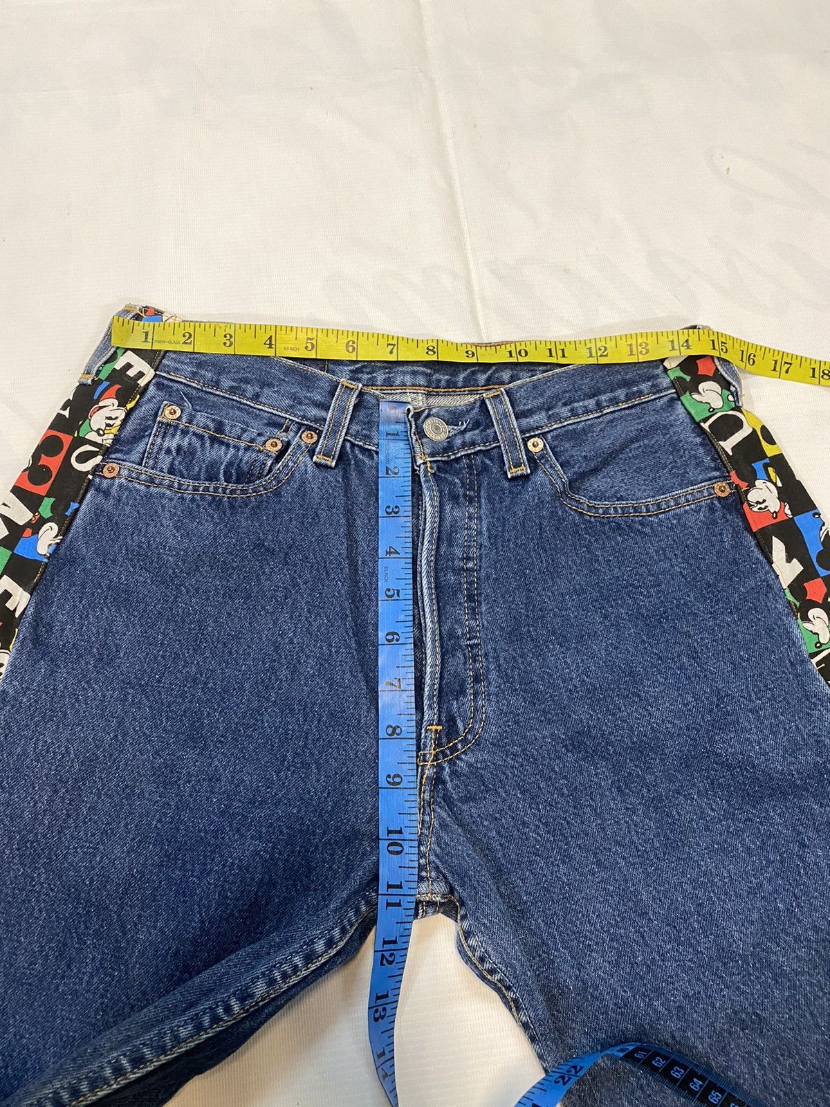 Levi's × Levi's Made & Crafted 🔥Rare Levis 501 Custom Mickey Mouse Denim Jeans Size US 29 - 12 Thumbnail
