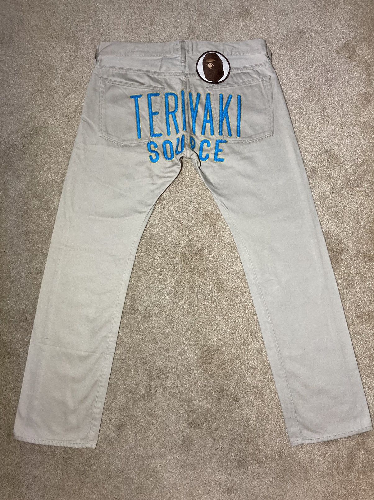 Bape 2008 Bape Teriyaki Source Embroidered Pants Blue Medium Boyz Size US 34 / EU 50 - 5 Thumbnail