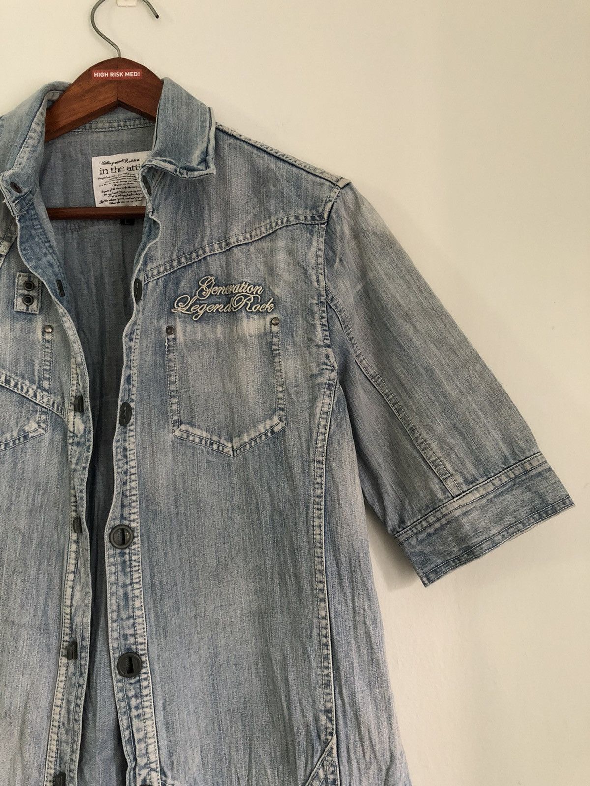 If Six Was Nine × In The Attic × Le Grande Bleu (L.G.B.) In the Attic poem denim shirt Size US L / EU 52-54 / 3 - 7 Thumbnail