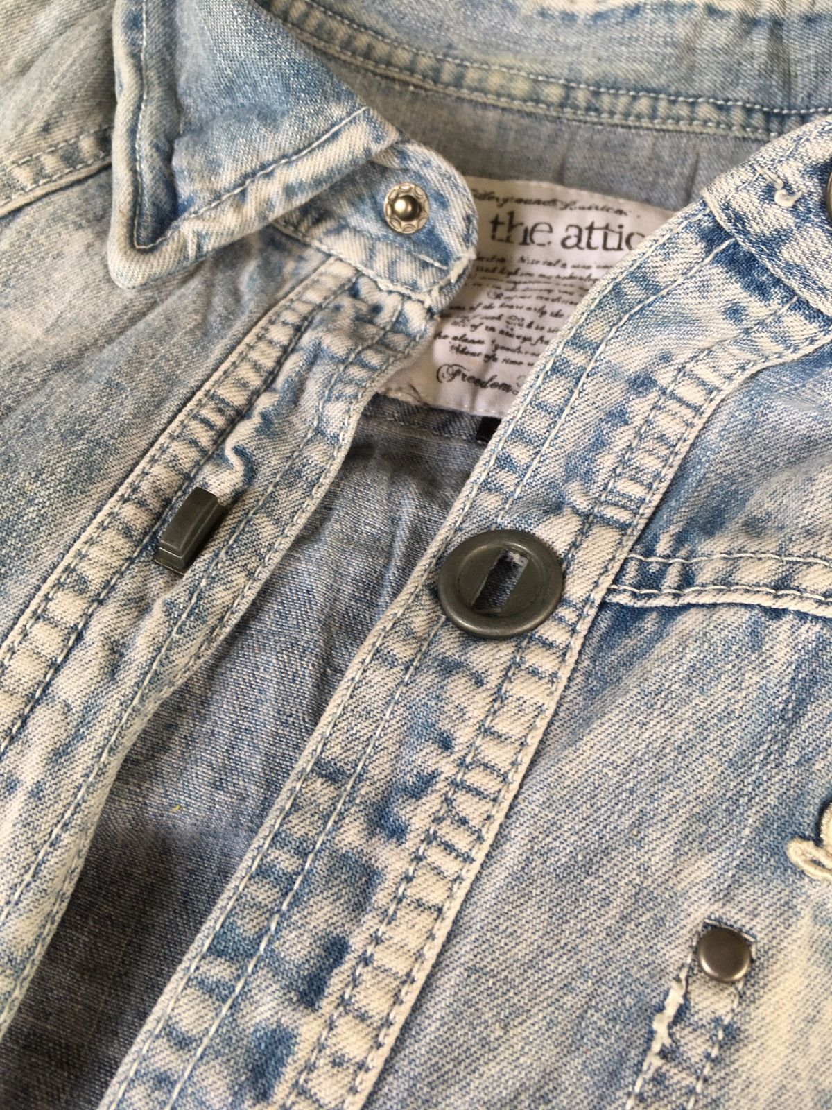 If Six Was Nine × In The Attic × Le Grande Bleu (L.G.B.) In the Attic poem denim shirt Size US L / EU 52-54 / 3 - 21 Thumbnail