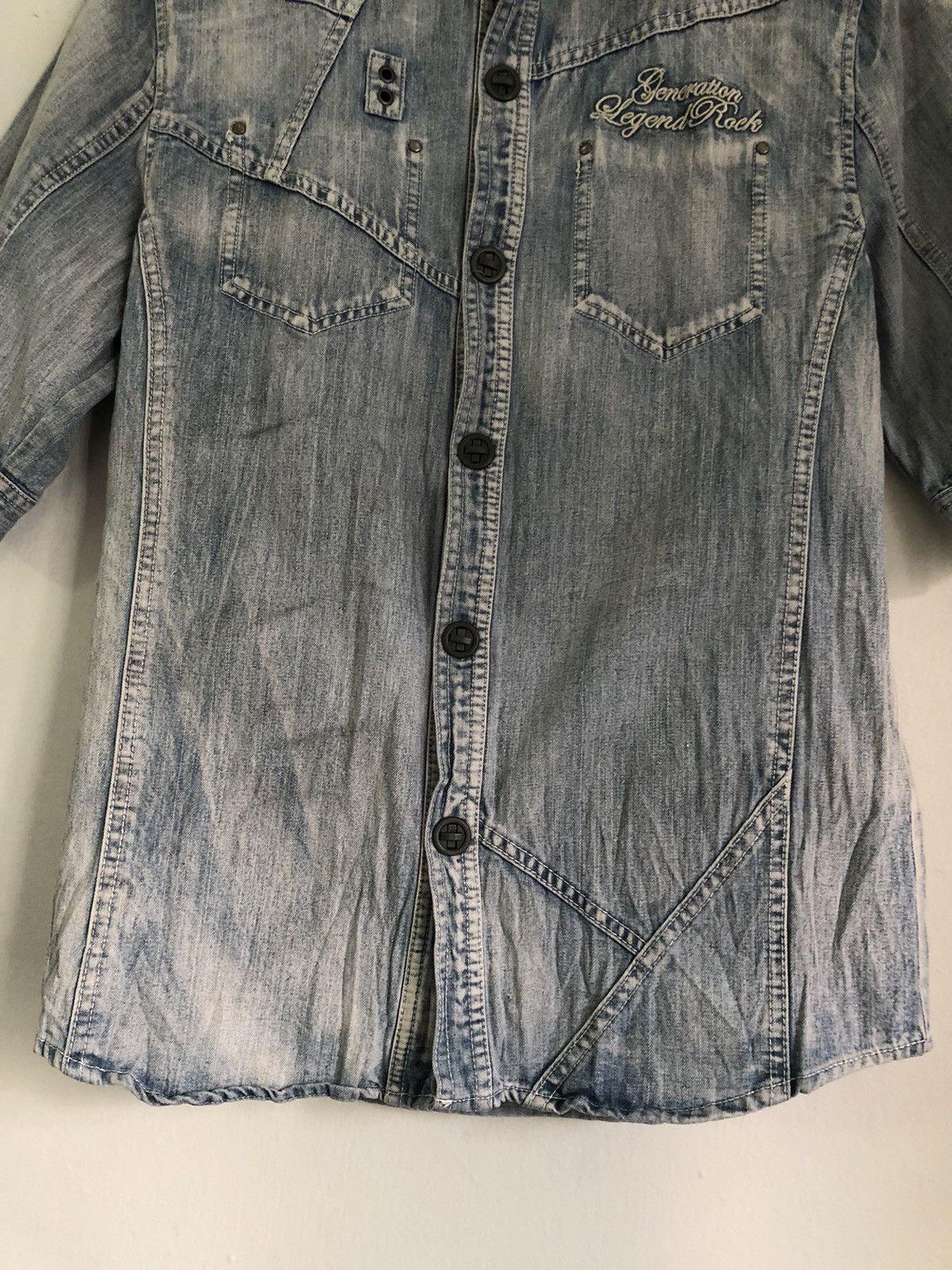 If Six Was Nine × In The Attic × Le Grande Bleu (L.G.B.) In the Attic poem denim shirt Size US L / EU 52-54 / 3 - 18 Thumbnail