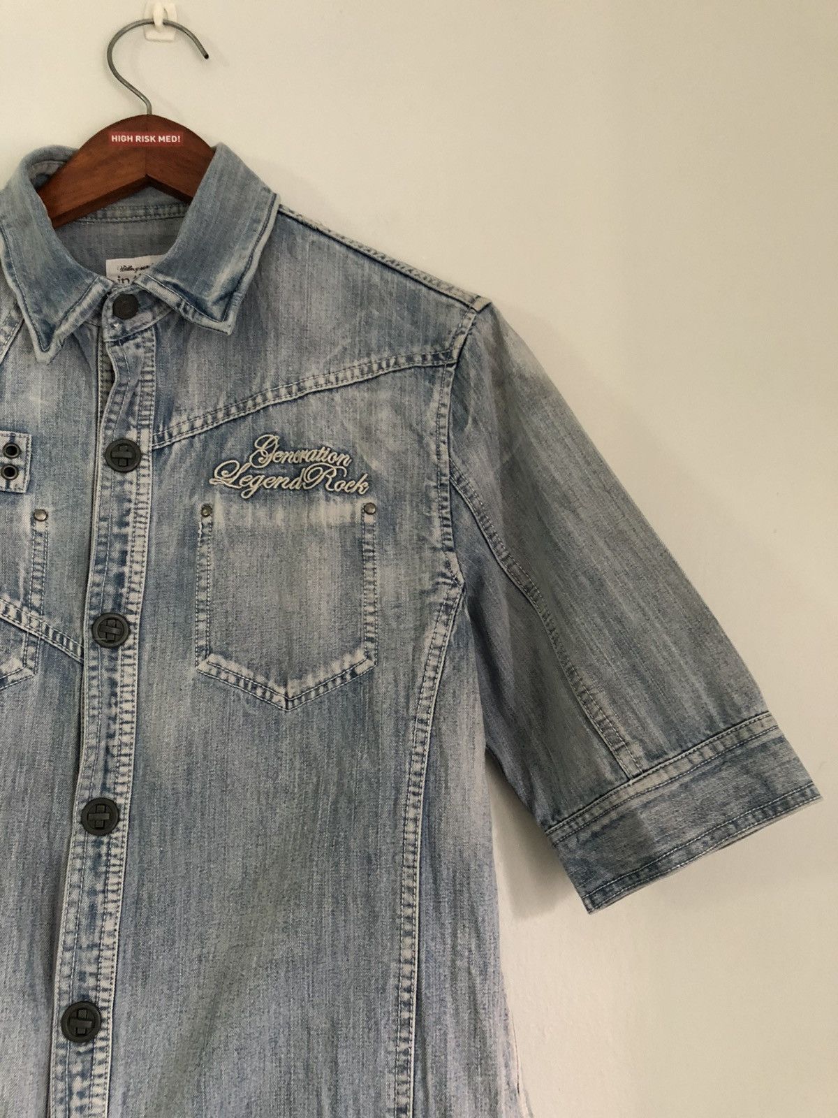 If Six Was Nine × In The Attic × Le Grande Bleu (L.G.B.) In the Attic poem denim shirt Size US L / EU 52-54 / 3 - 17 Thumbnail