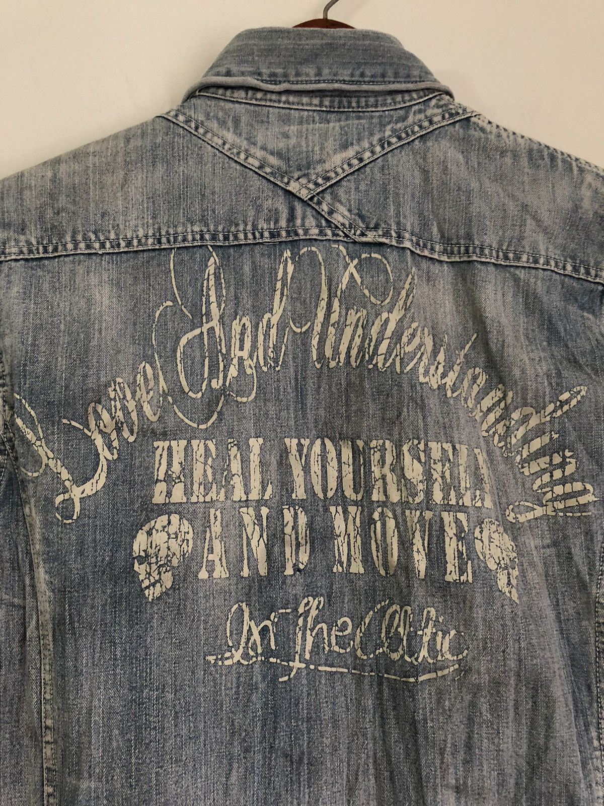 If Six Was Nine × In The Attic × Le Grande Bleu (L.G.B.) In the Attic poem denim shirt Size US L / EU 52-54 / 3 - 20 Thumbnail