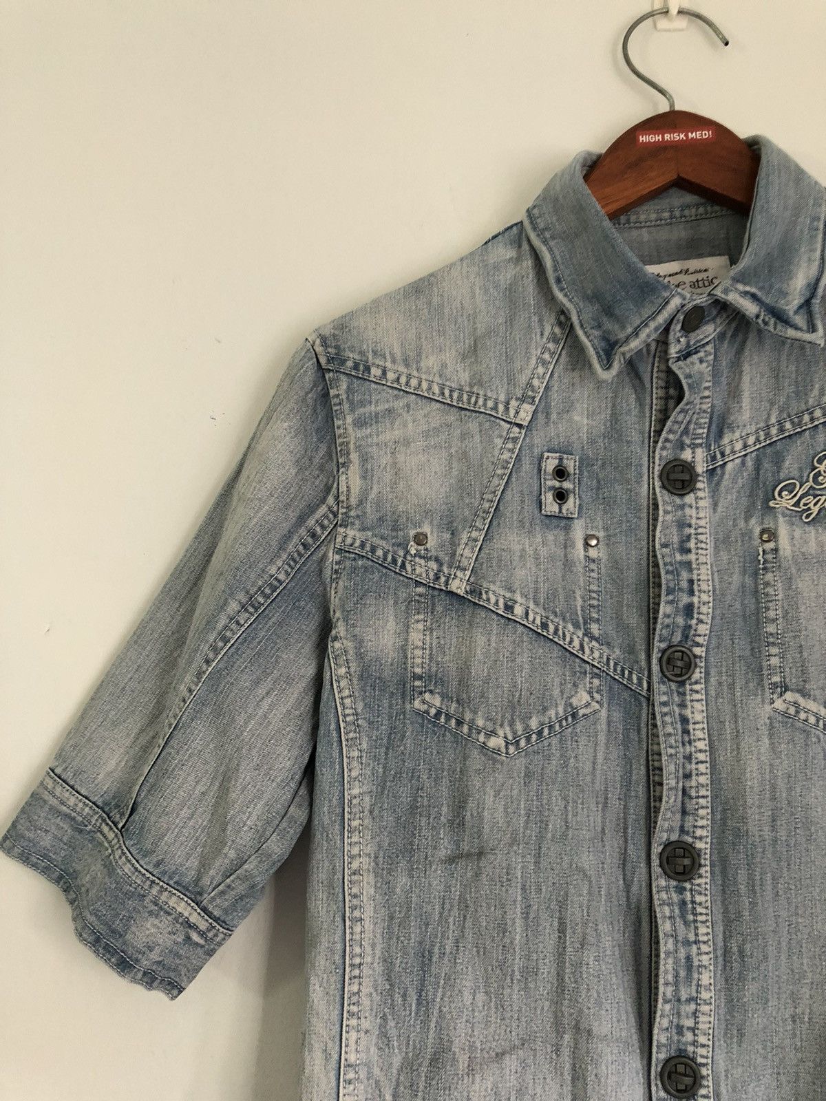If Six Was Nine × In The Attic × Le Grande Bleu (L.G.B.) In the Attic poem denim shirt Size US L / EU 52-54 / 3 - 16 Thumbnail