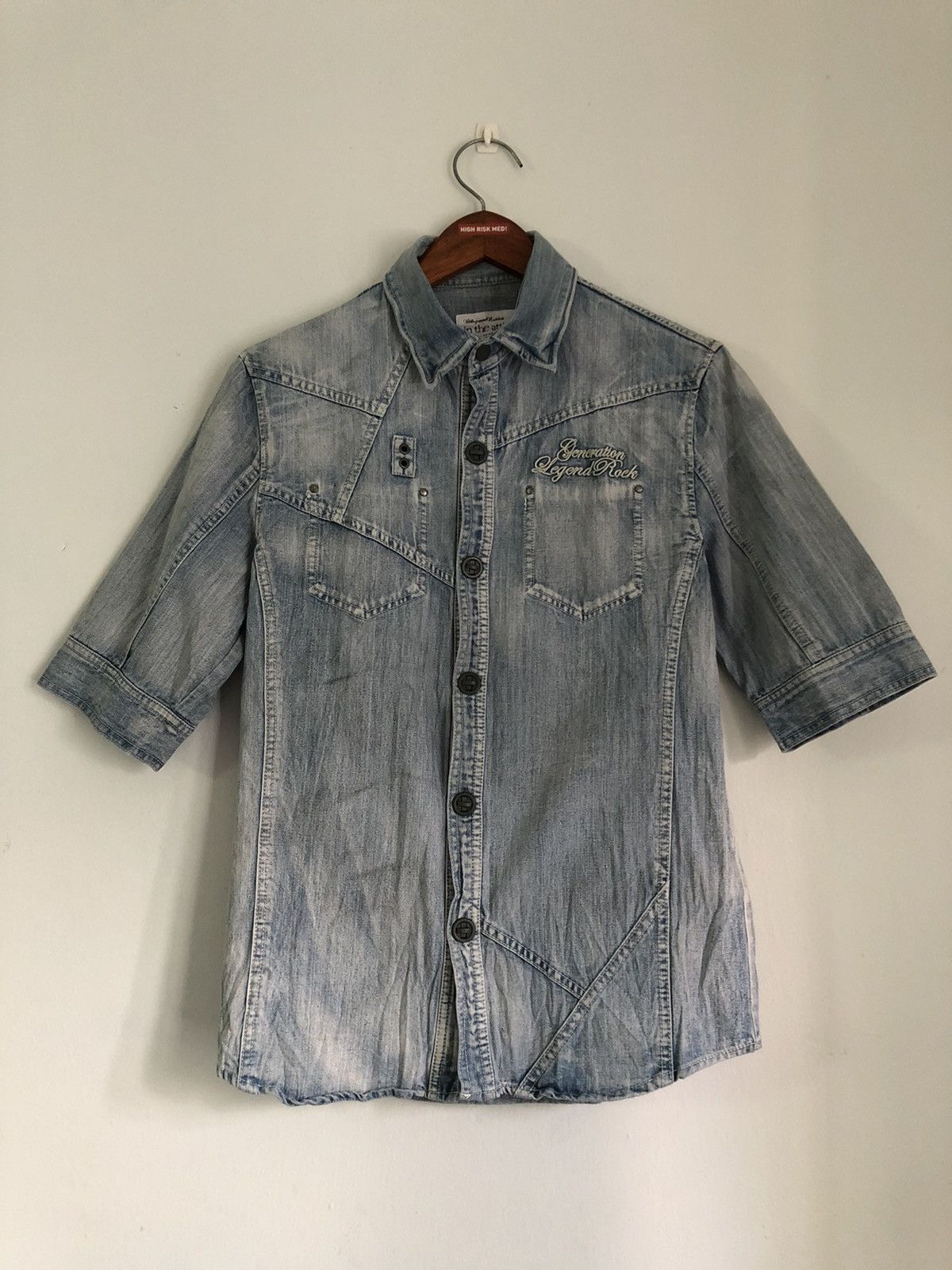 If Six Was Nine × In The Attic × Le Grande Bleu (L.G.B.) In the Attic poem denim shirt Size US L / EU 52-54 / 3 - 14 Thumbnail