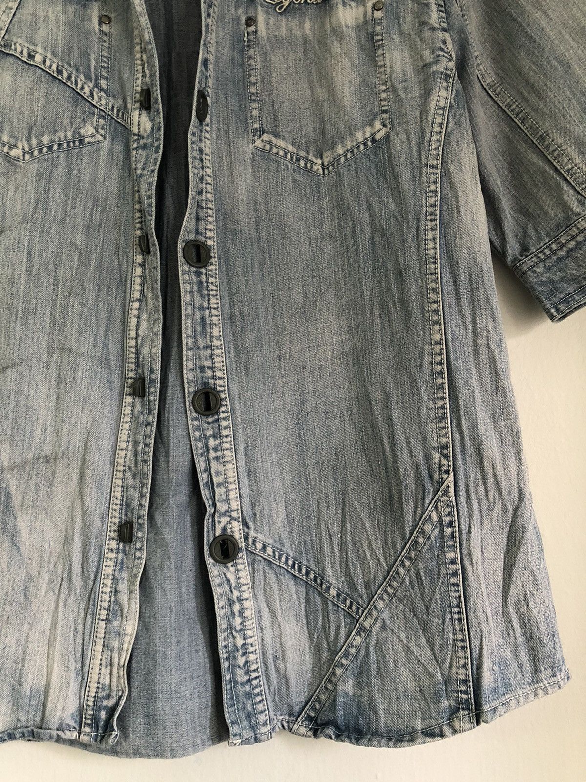 If Six Was Nine × In The Attic × Le Grande Bleu (L.G.B.) In the Attic poem denim shirt Size US L / EU 52-54 / 3 - 6 Thumbnail