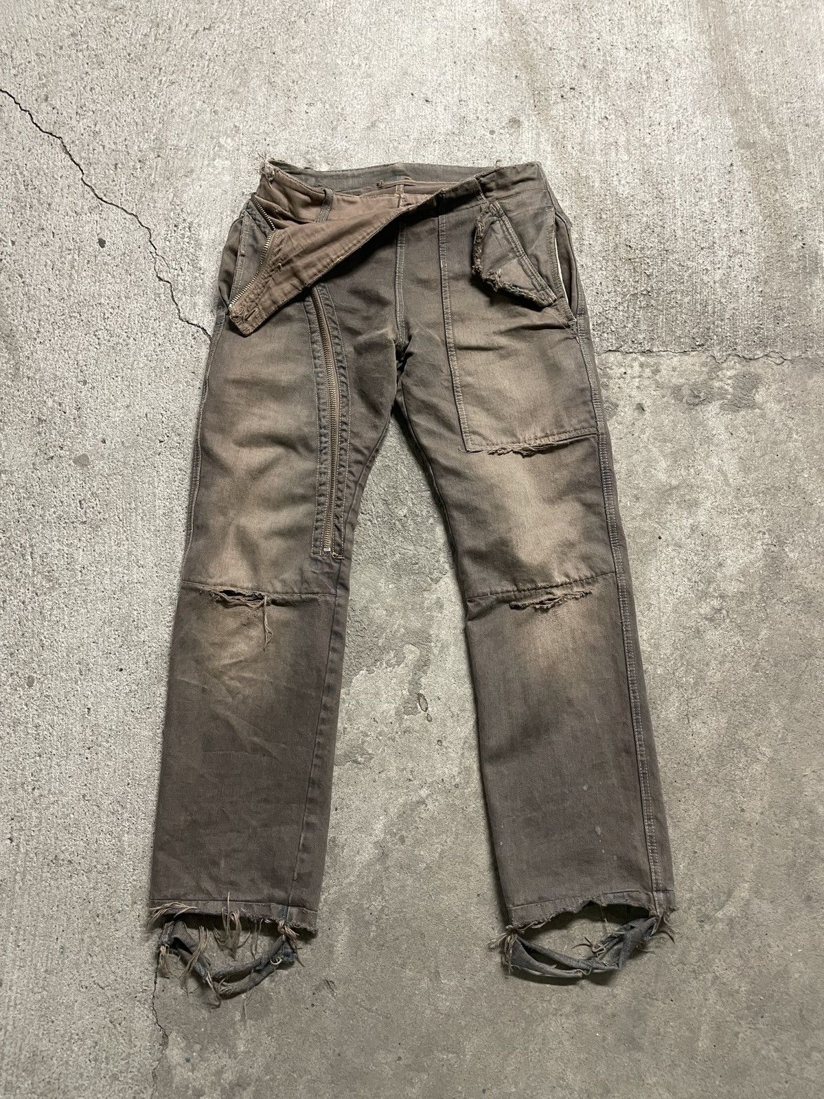 Rick Owens FW06 Rick Owens Olmar & Mirta ”Dustulator” Brown Aircut OG Size US 28 / EU 44 - 4 Thumbnail