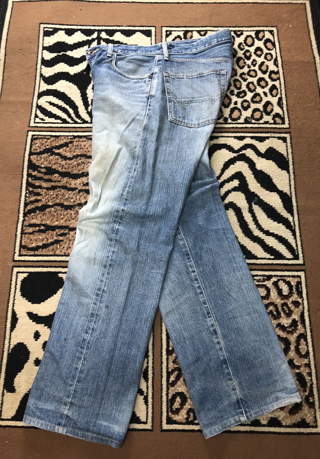 Edwin × Vintage VINTAGE SELVEDGE EDWIN 505x BLUE WASH DISTRESSED DENIM Size US 33 - 13 Thumbnail