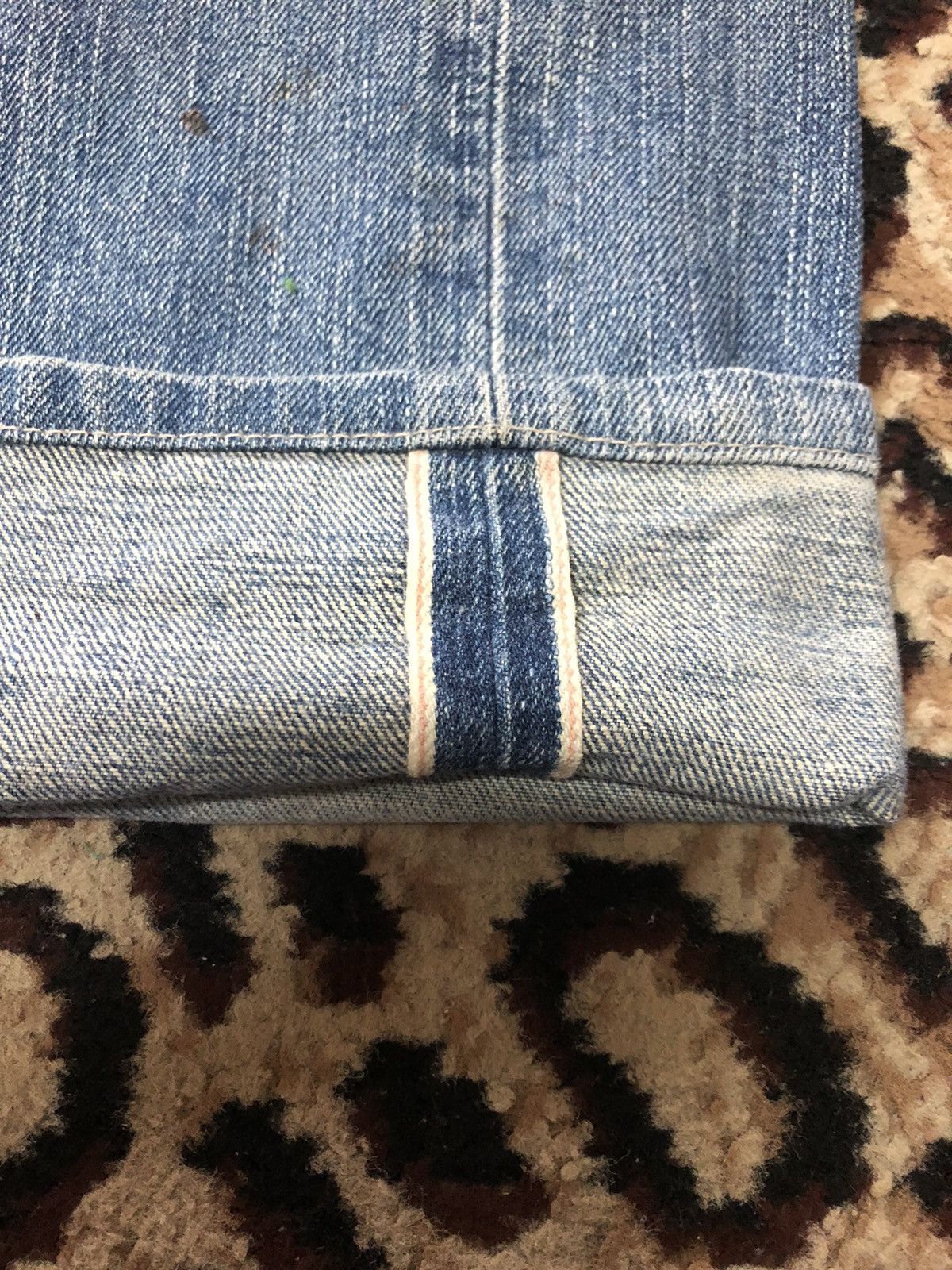 Edwin × Vintage VINTAGE SELVEDGE EDWIN 505x BLUE WASH DISTRESSED DENIM Size US 33 - 3 Thumbnail