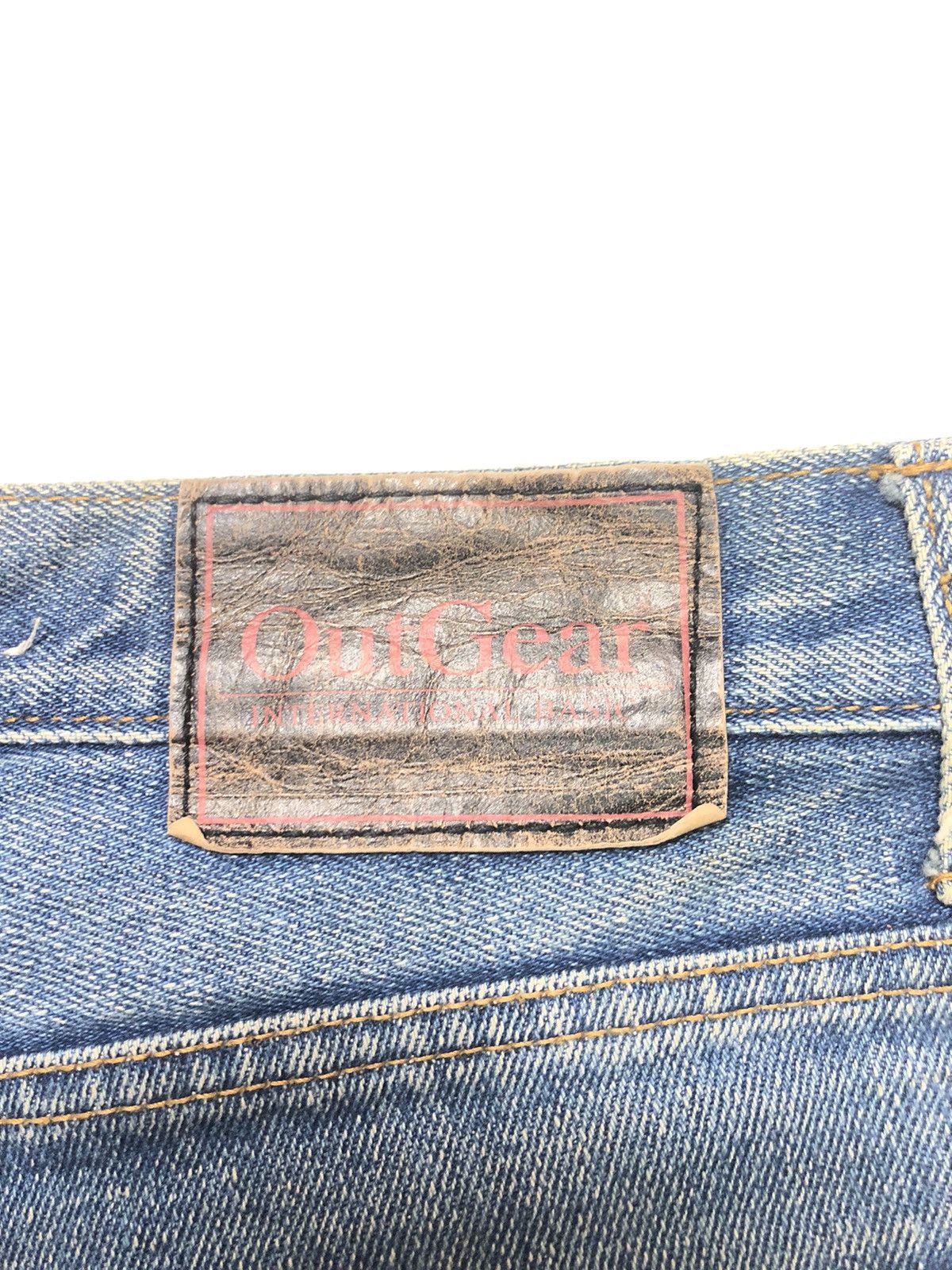 Japanese Brand OUT GEAR DISTRESSED ART PAINTING CHRIS BROWN BACK Size US 33 - 4 Thumbnail