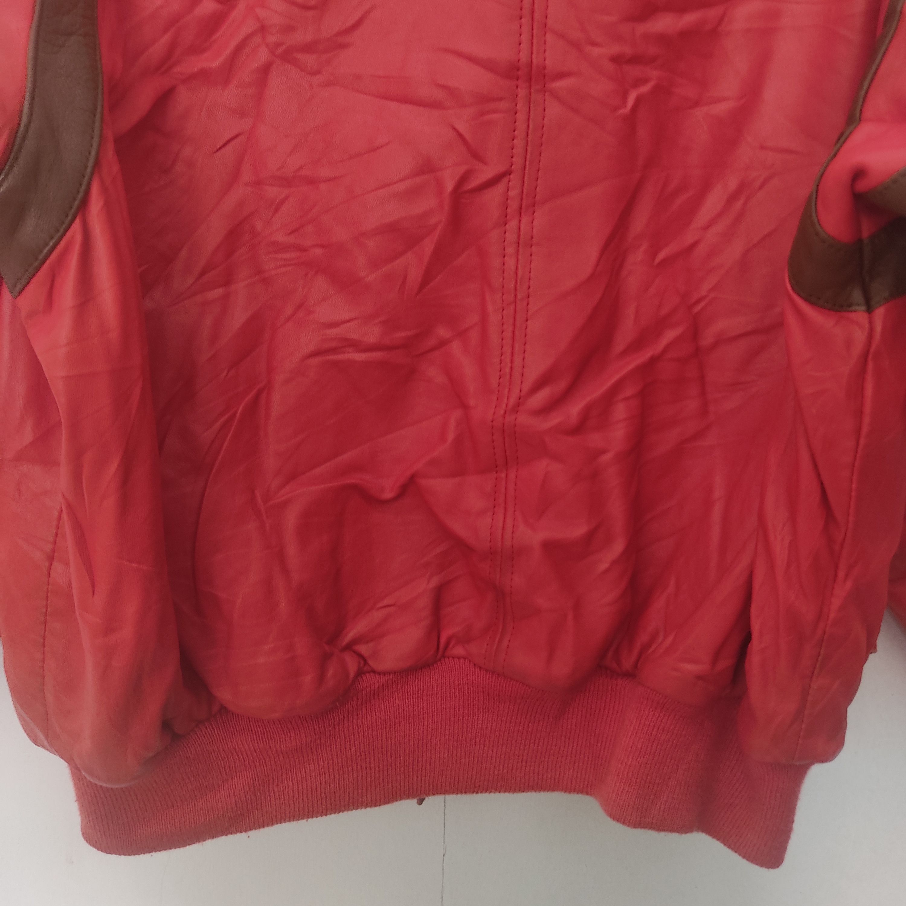 Leather Vintage Pia Sport Bomber Styles Leather Red Jacket Size US XL / EU 56 / 4 - 12 Thumbnail