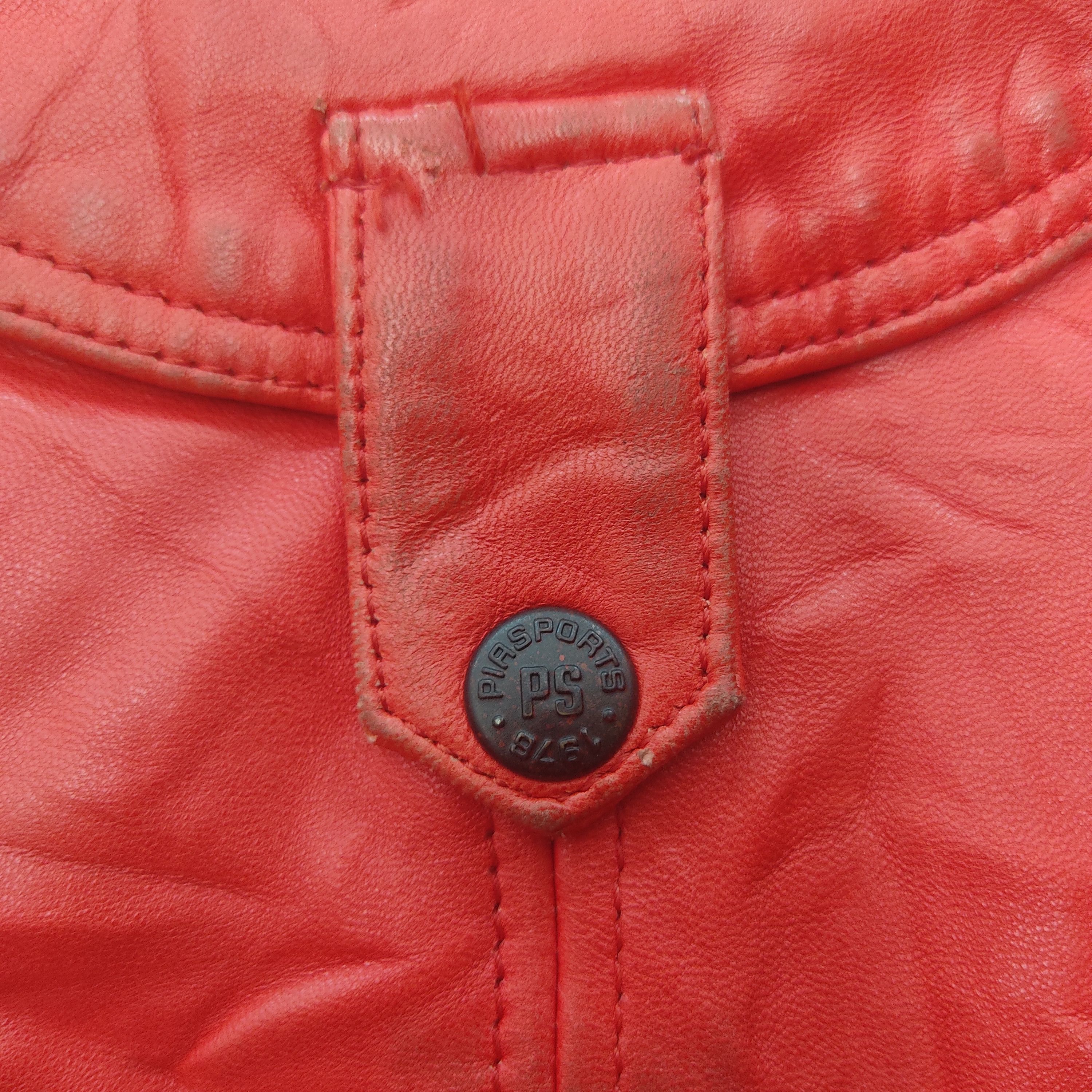 Leather Vintage Pia Sport Bomber Styles Leather Red Jacket Size US XL / EU 56 / 4 - 15 Thumbnail