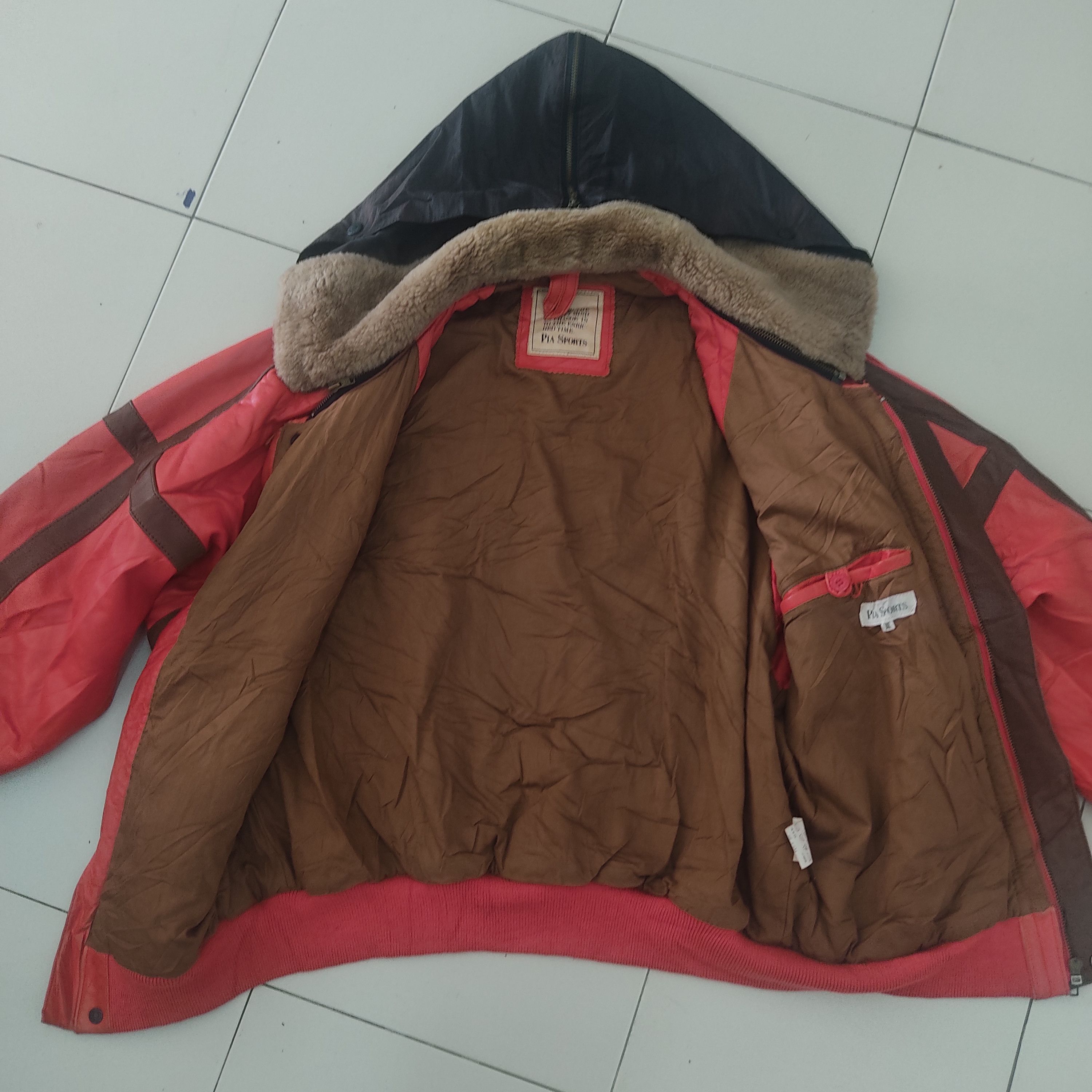 Leather Vintage Pia Sport Bomber Styles Leather Red Jacket Size US XL / EU 56 / 4 - 20 Thumbnail