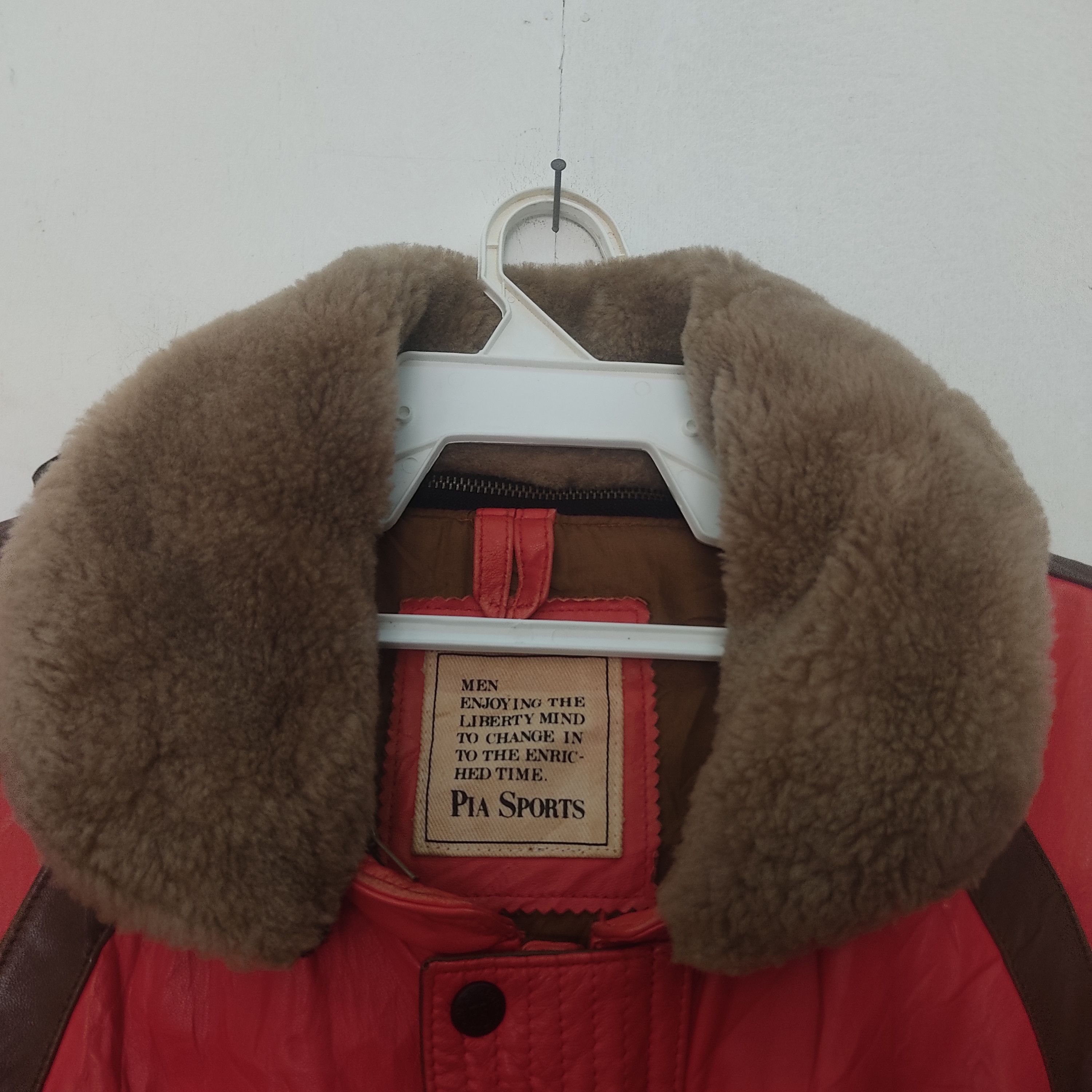 Leather Vintage Pia Sport Bomber Styles Leather Red Jacket Size US XL / EU 56 / 4 - 19 Thumbnail