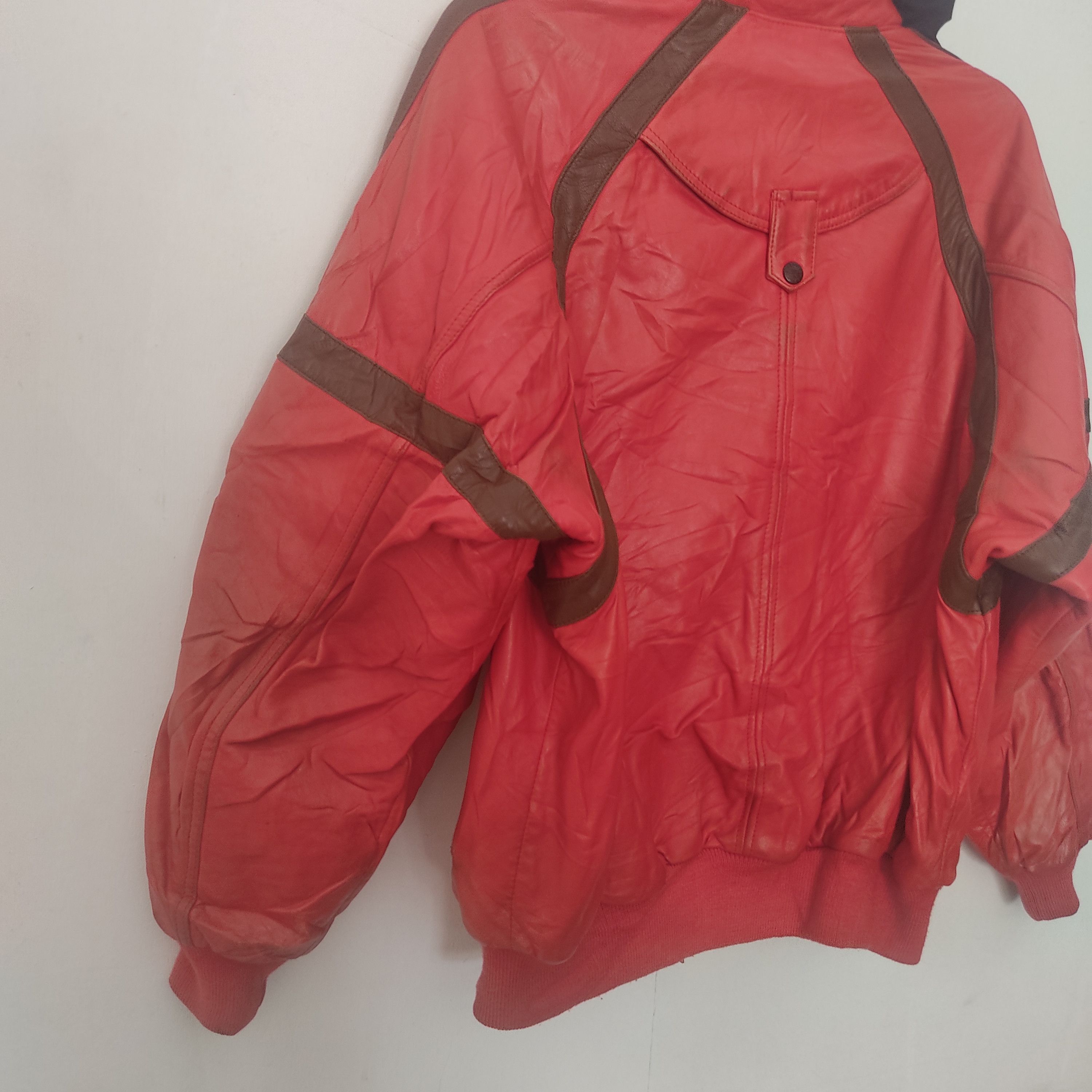 Leather Vintage Pia Sport Bomber Styles Leather Red Jacket Size US XL / EU 56 / 4 - 13 Thumbnail