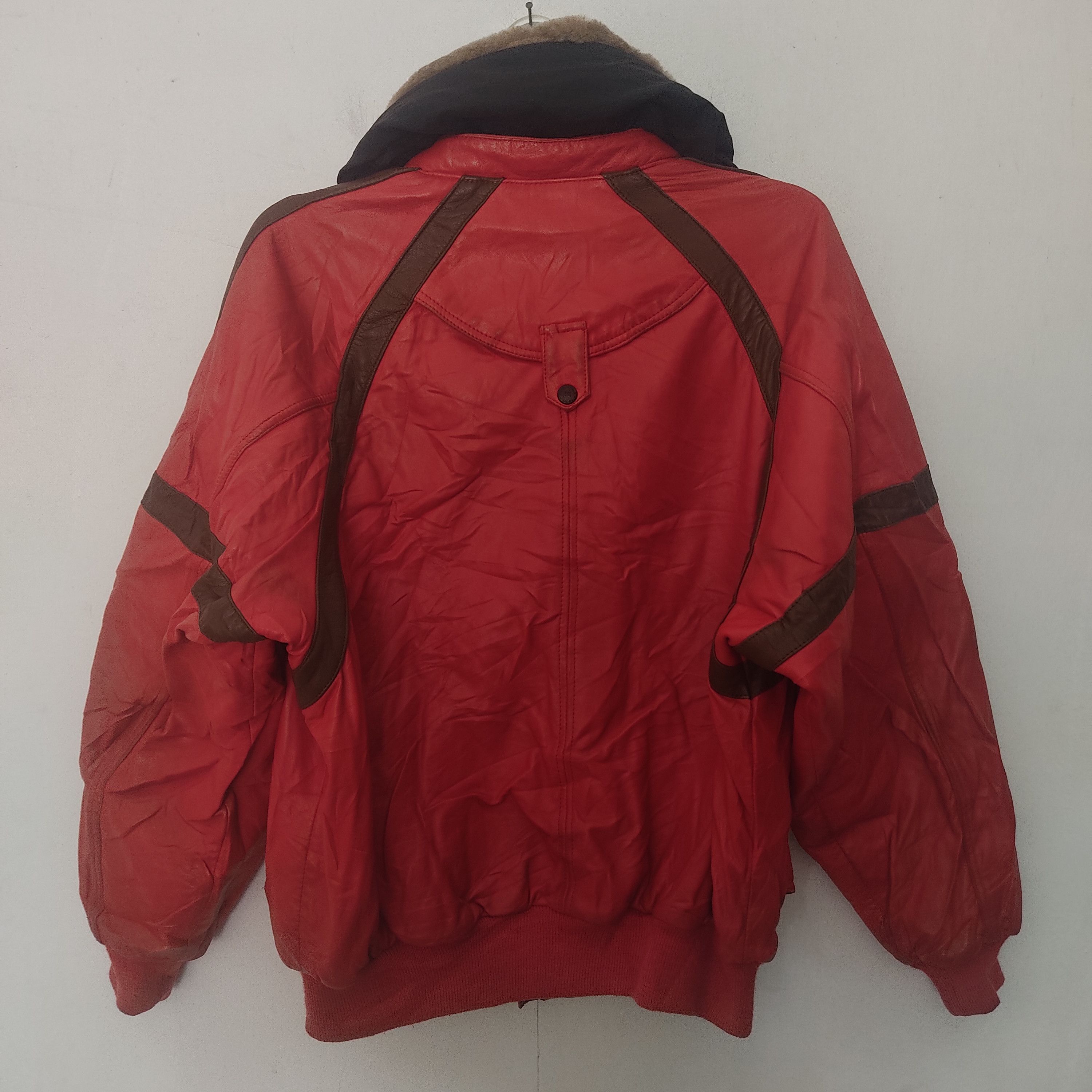 Leather Vintage Pia Sport Bomber Styles Leather Red Jacket Size US XL / EU 56 / 4 - 10 Thumbnail