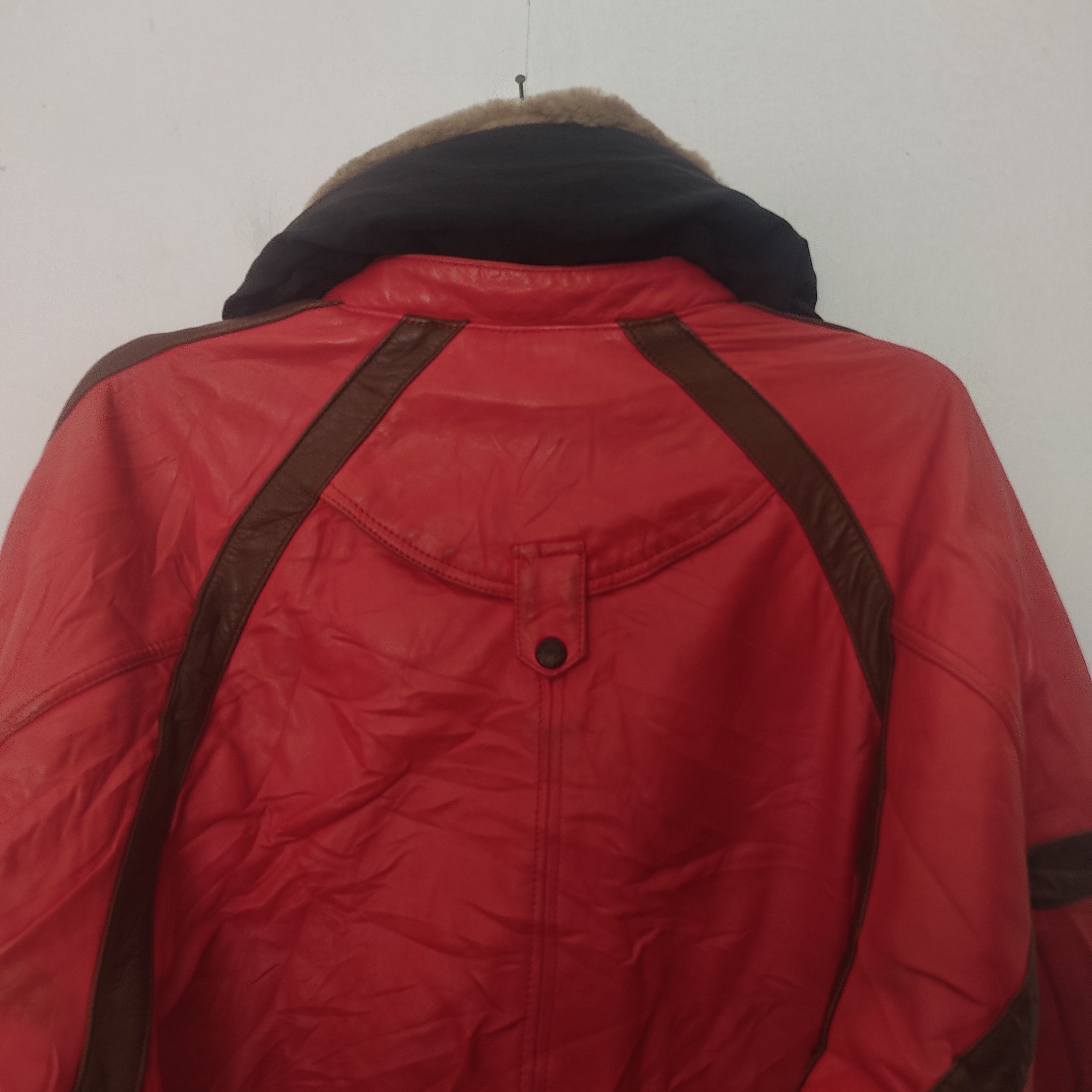 Leather Vintage Pia Sport Bomber Styles Leather Red Jacket Size US XL / EU 56 / 4 - 11 Thumbnail