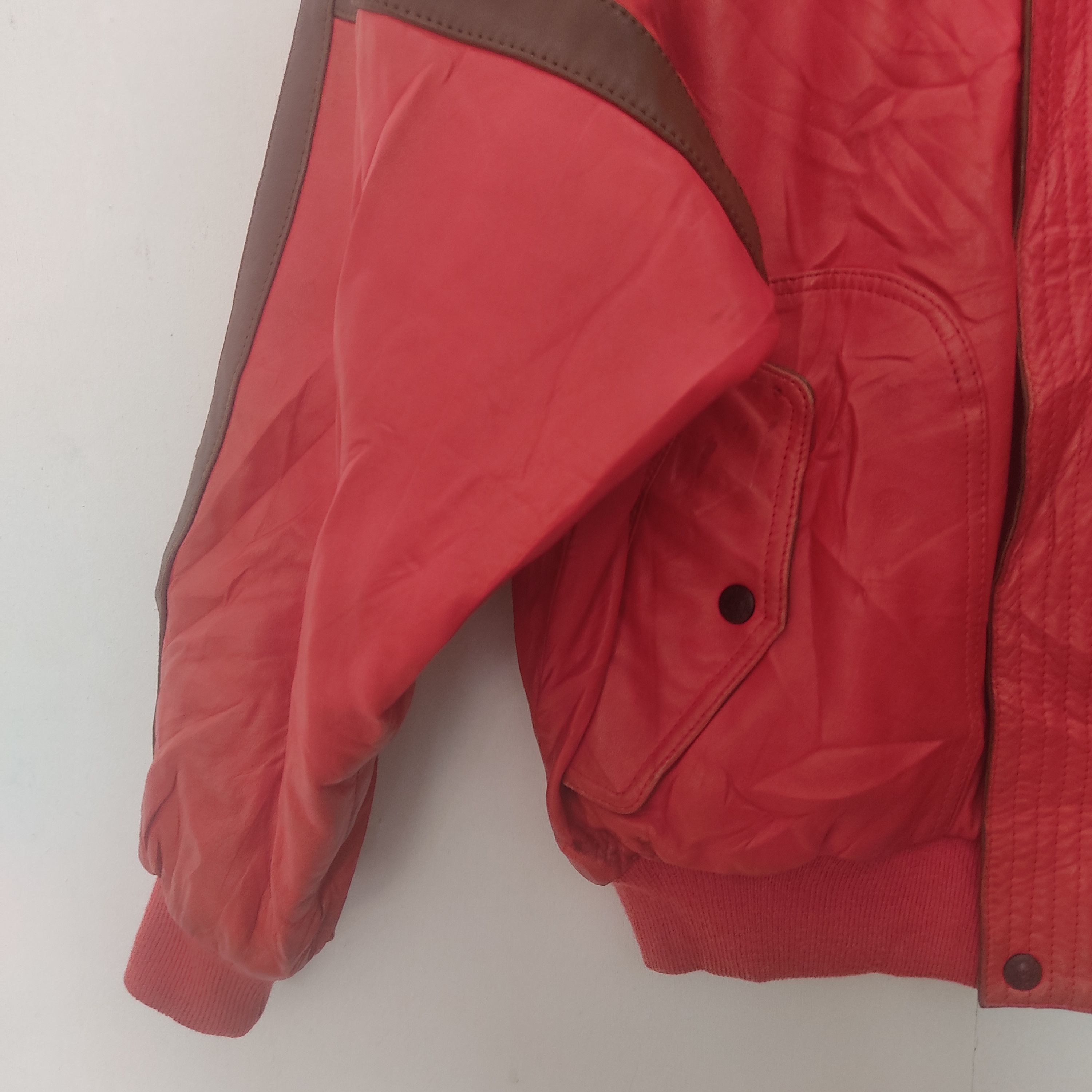 Leather Vintage Pia Sport Bomber Styles Leather Red Jacket Size US XL / EU 56 / 4 - 7 Thumbnail