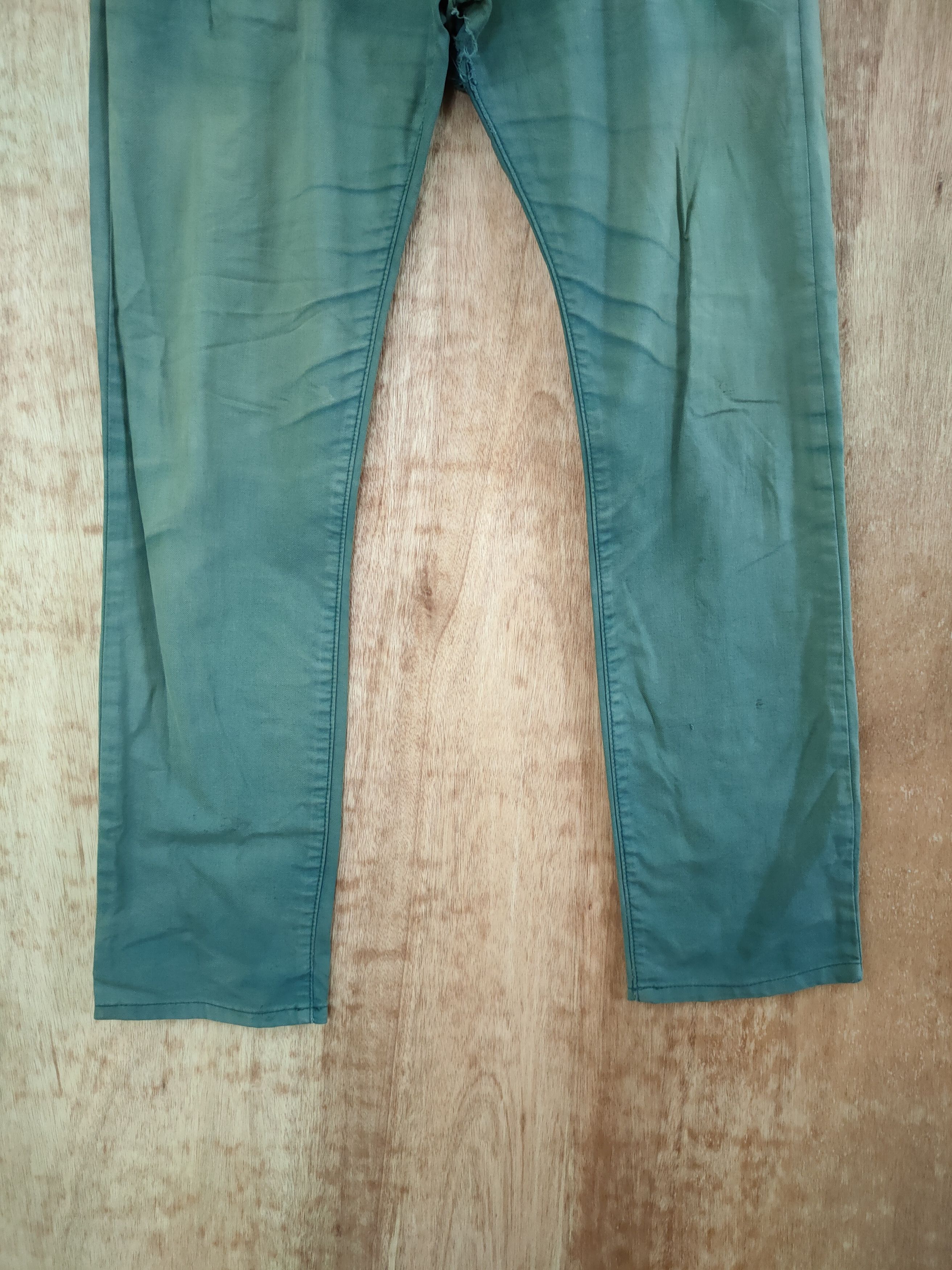 Japanese Brand DL Japan multizipper green faded denim cargo pants #46-253T Size US 32 / EU 48 - 2 Thumbnail