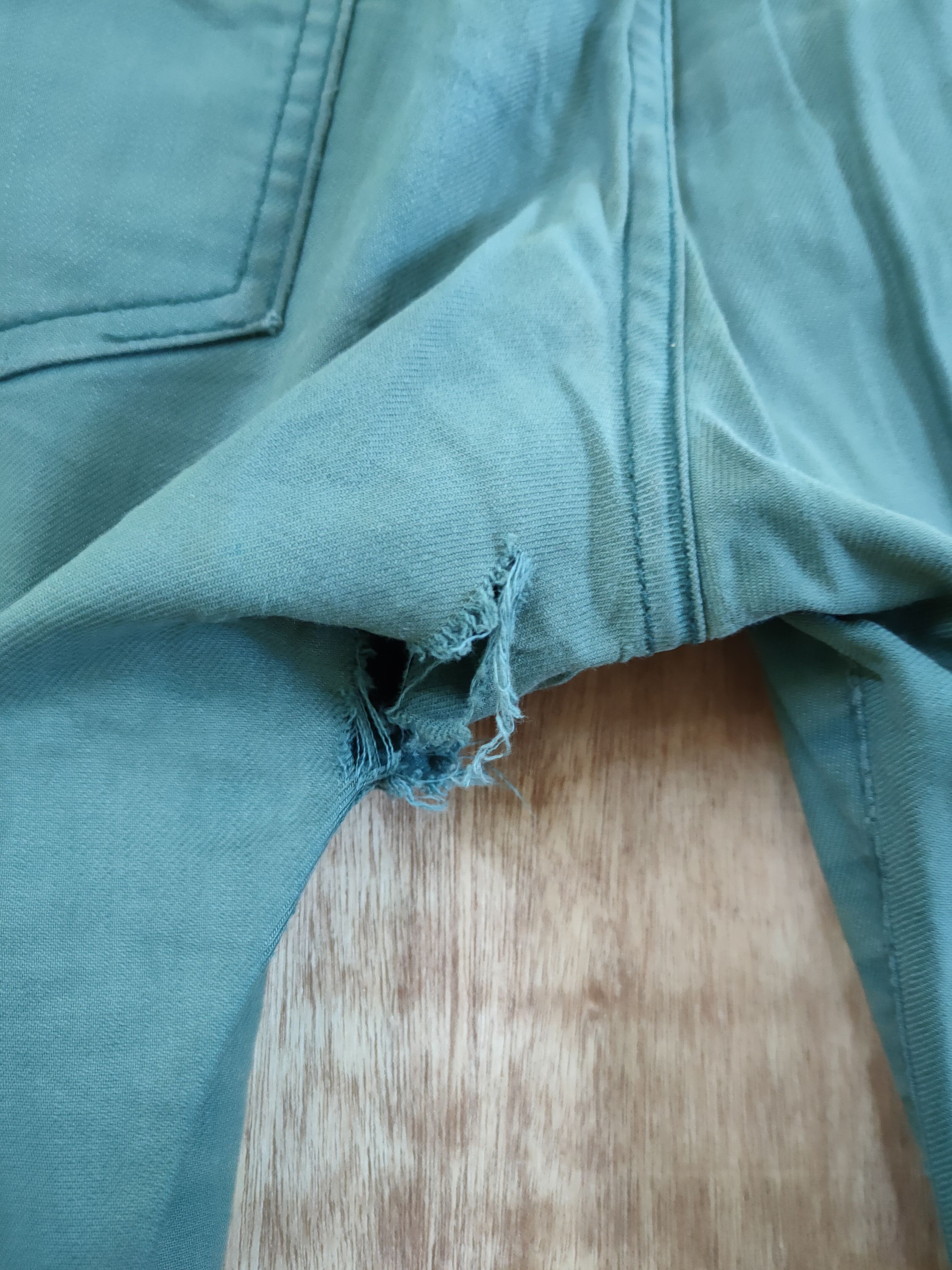 Japanese Brand DL Japan multizipper green faded denim cargo pants #46-253T Size US 32 / EU 48 - 9 Thumbnail