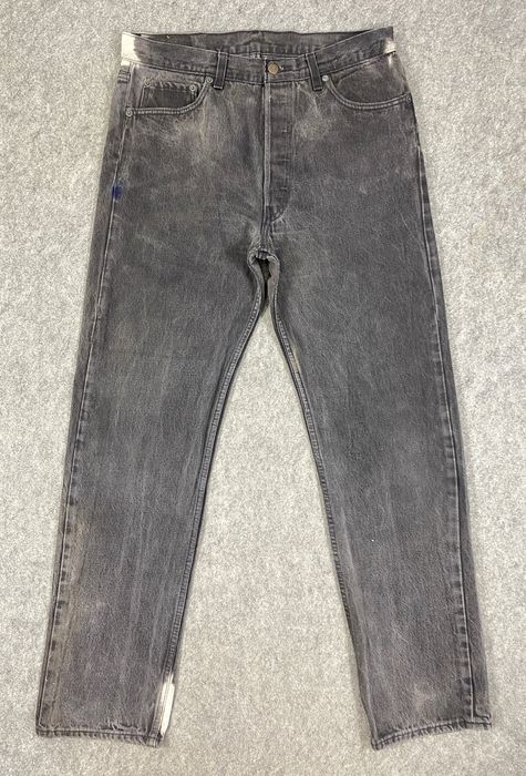 Vintage Distressed Black Vintage Levis 501 USA Jeans 34x32 - JN3152 ...