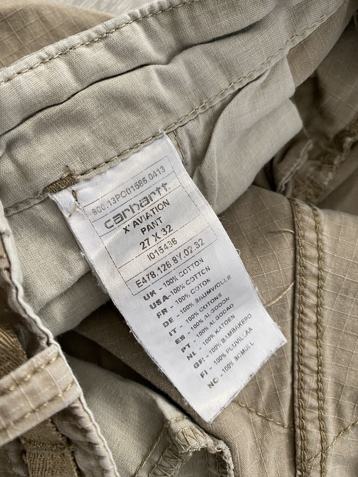 Carhartt vintage regular cargo pants beige workwear