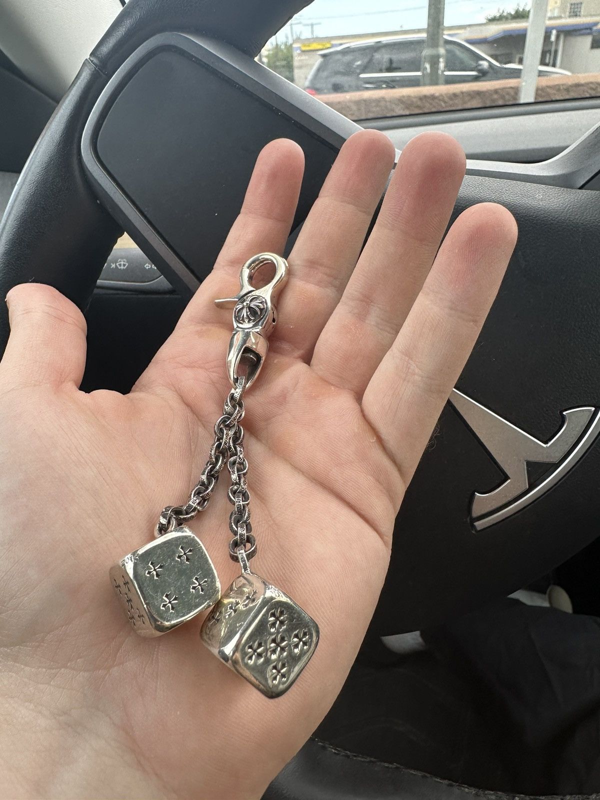 Chrome Hearts Chrome hearts dice key chain Grailed