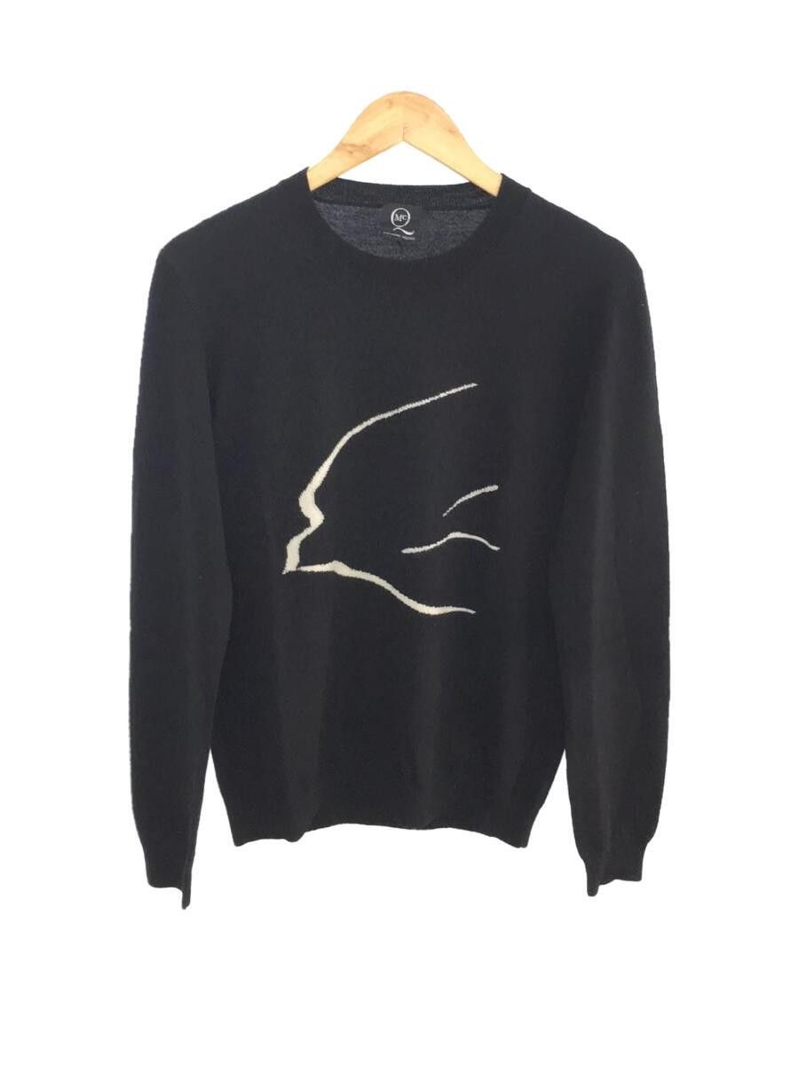 image of Alexander Mcqueen Bird Silhouette Wool Knit Sweater in Black, Men's (Size Medium)
