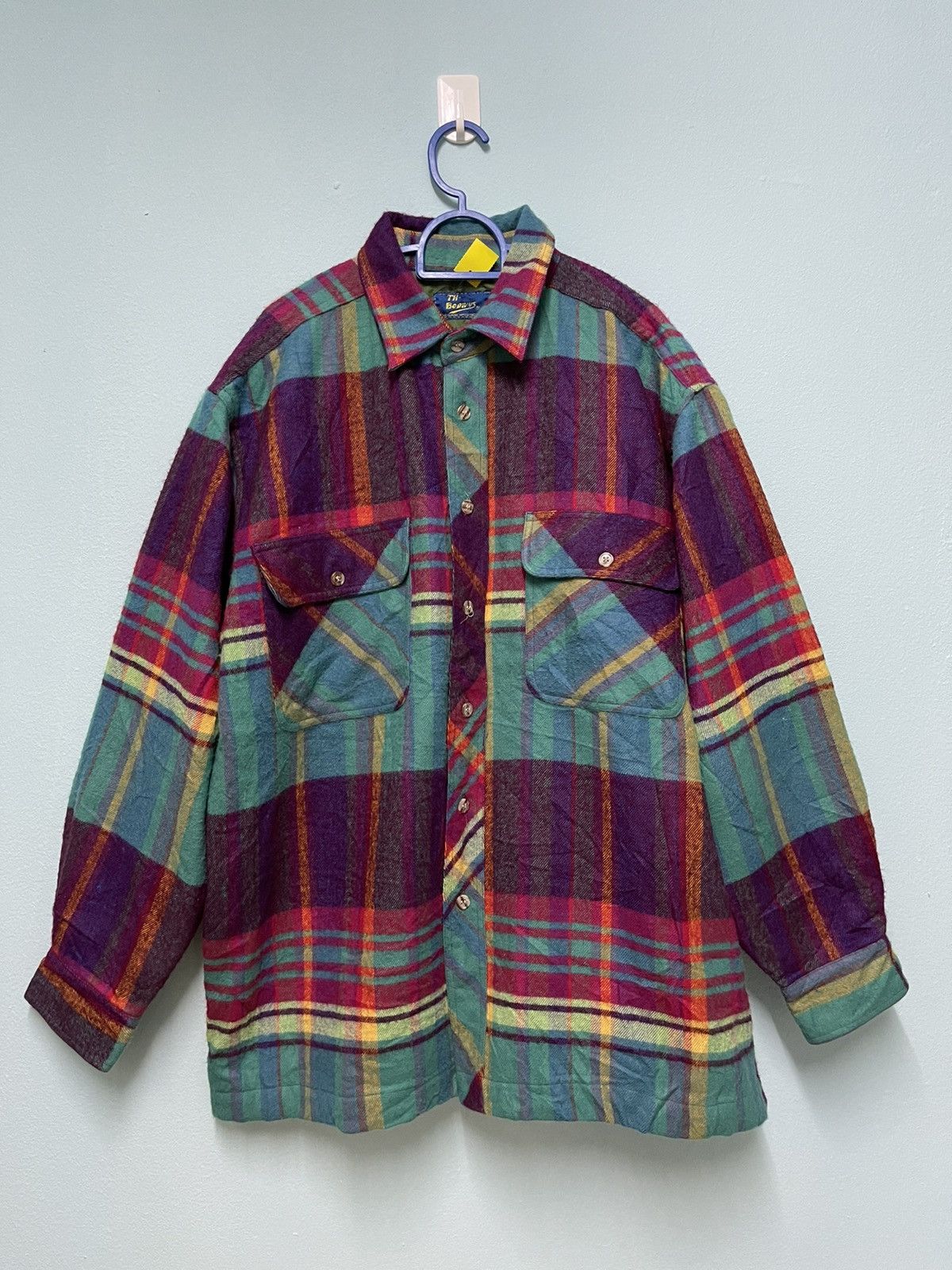 Vintage VINTAGE FLANNEL WOOL NEON STREETFASHION WINTER Size US XL / EU 56 / 4 - 1 Thumbnail