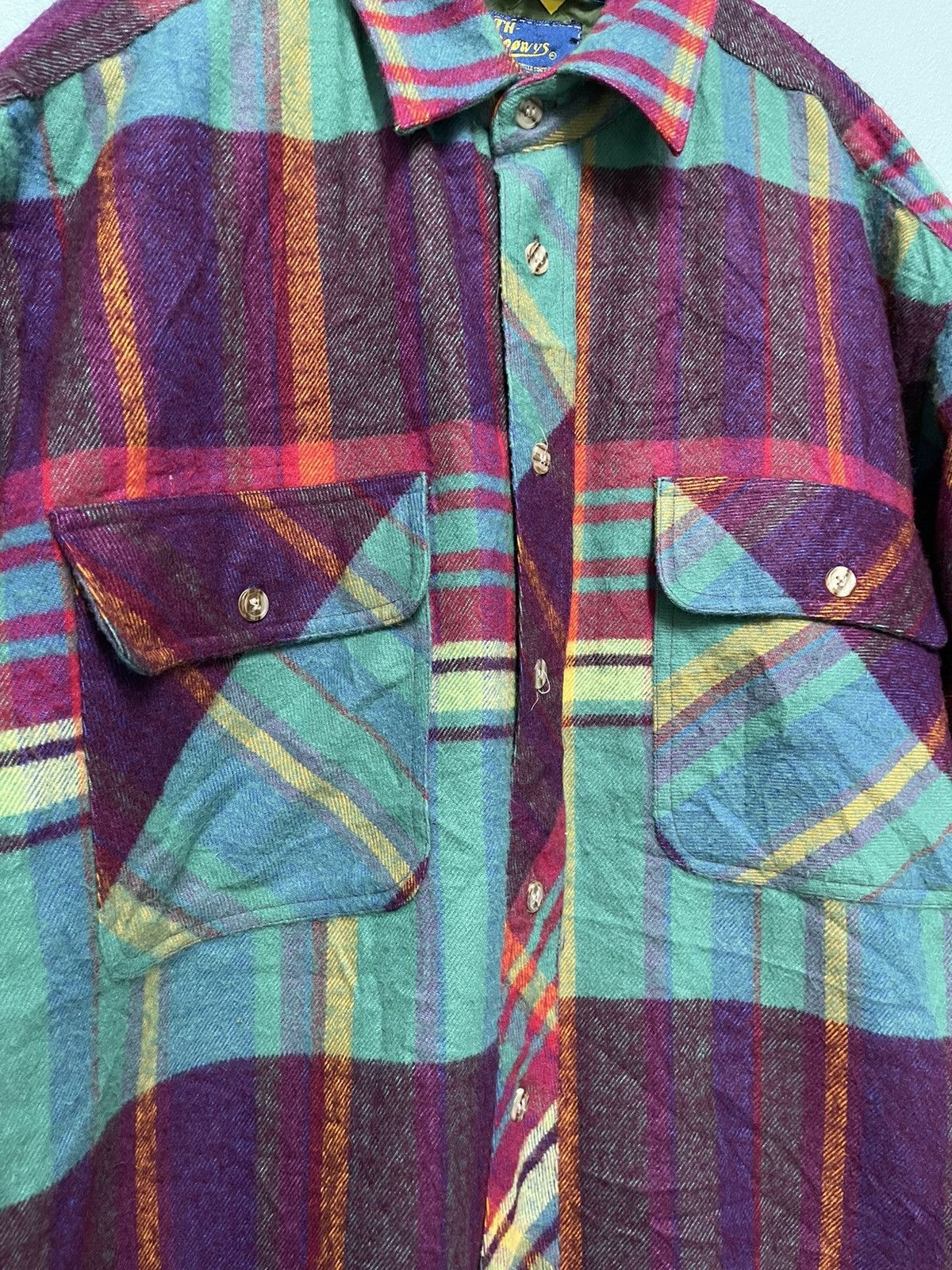Vintage VINTAGE FLANNEL WOOL NEON STREETFASHION WINTER Size US XL / EU 56 / 4 - 3 Thumbnail