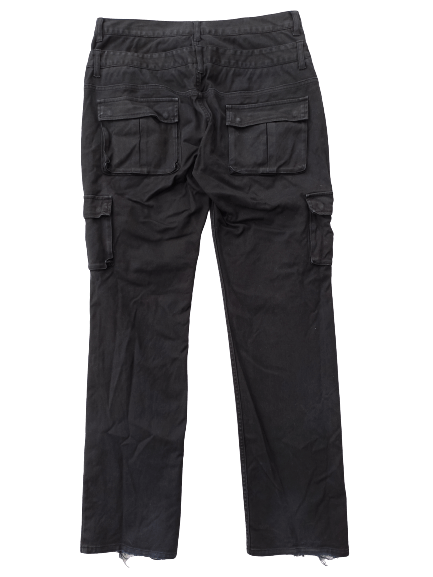 RAGEBLUE 🔥 Double waist Rage Blue Cargo pants superblack Size US 33 - 3 Thumbnail