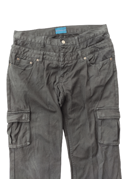 RAGEBLUE 🔥 Double waist Rage Blue Cargo pants superblack Size US 33 - 5 Thumbnail