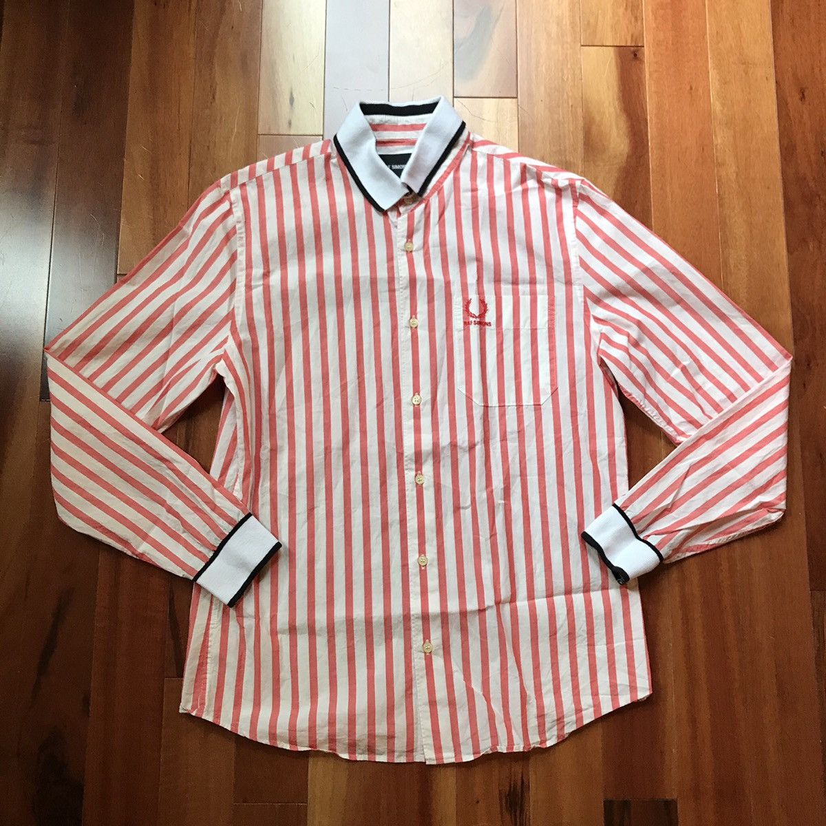 Fred Perry × Raf Simons Fred Perry x Raf Simons Striped Shirt Size US S / EU 44-46 / 1 - 1 Thumbnail