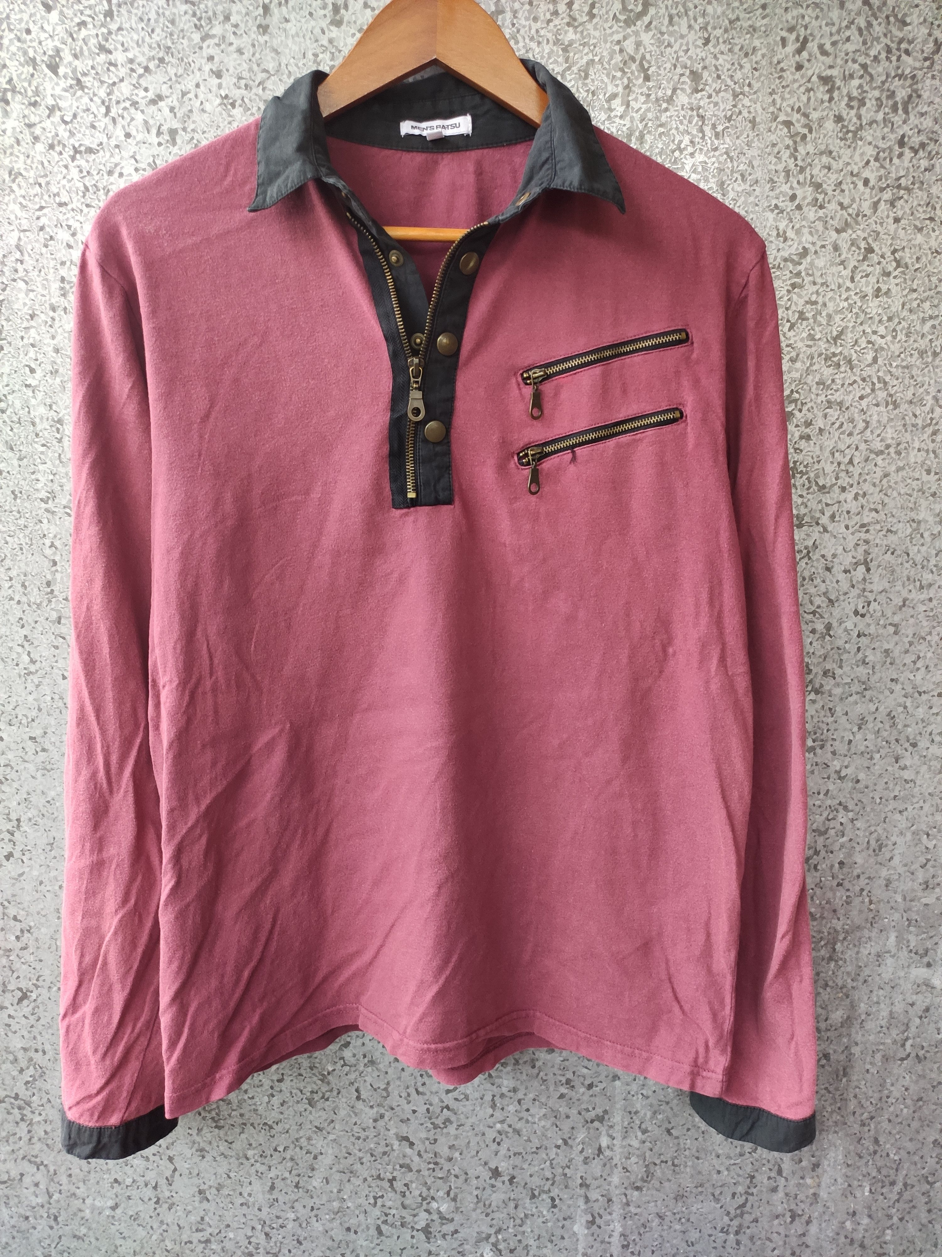 Japanese Brand 🔥 Men Batsu Long Sleeve t shirt zipper gothic Size US M / EU 48-50 / 2 - 1 Thumbnail