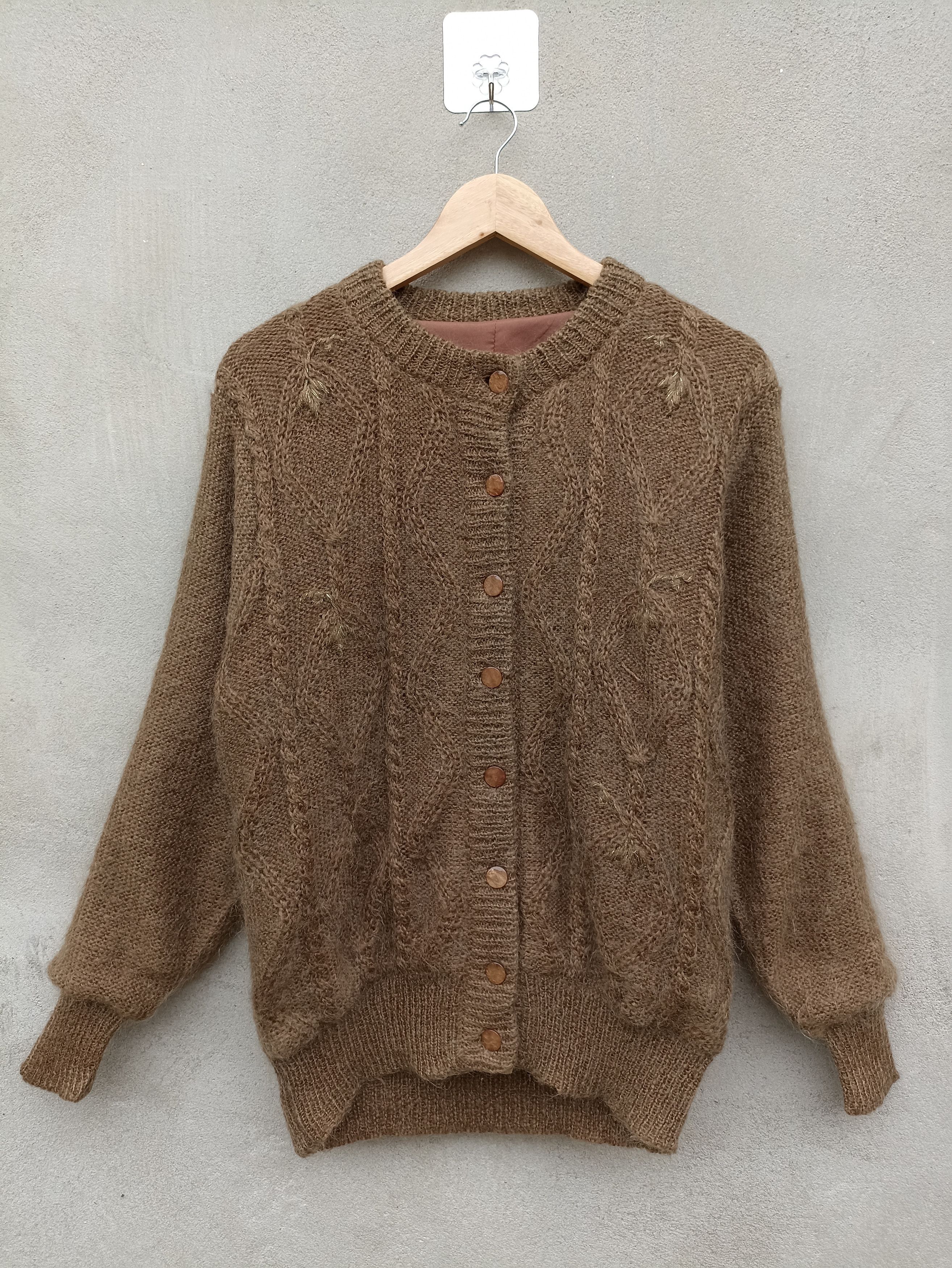 unknown mohair like cardigan Unknown Brand Mohair Knit Cardigan Jacket