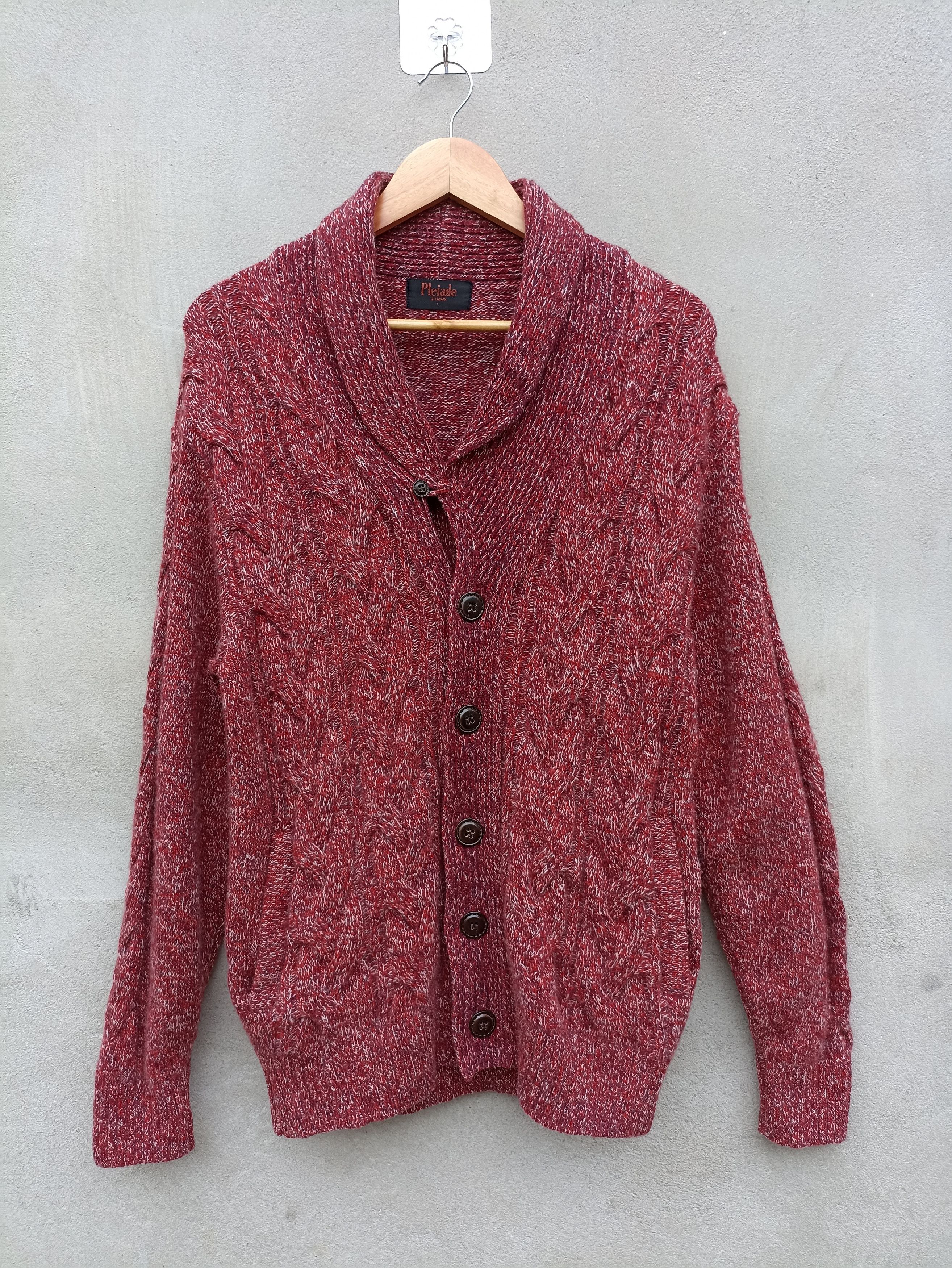 Designer × Japanese Brand × Other Vintage Pleaide Homme Knit Cardigan sweater Size US M / EU 48-50 / 2 - 1 Thumbnail