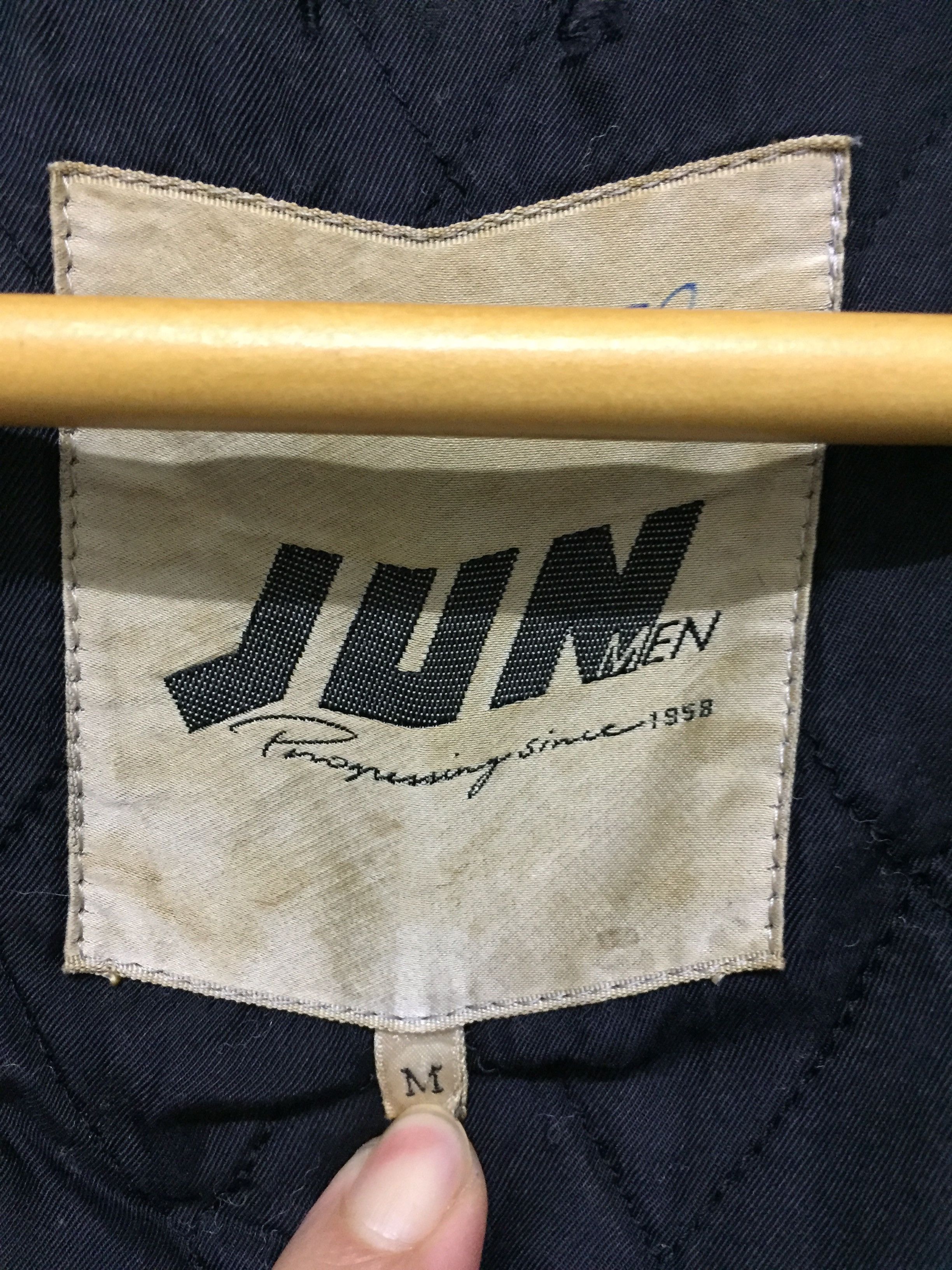 Japanese Brand 90's JUN MEN Leather varsity Bomber jacket Size US M / EU 48-50 / 2 - 17 Thumbnail