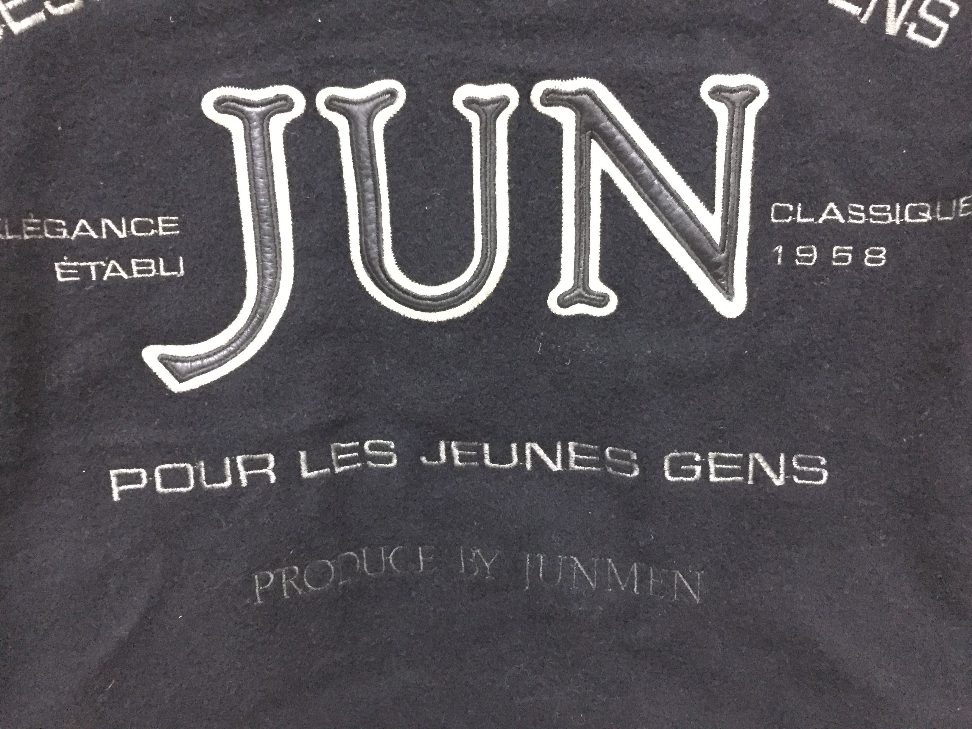 Japanese Brand 90's JUN MEN Leather varsity Bomber jacket Size US M / EU 48-50 / 2 - 5 Thumbnail