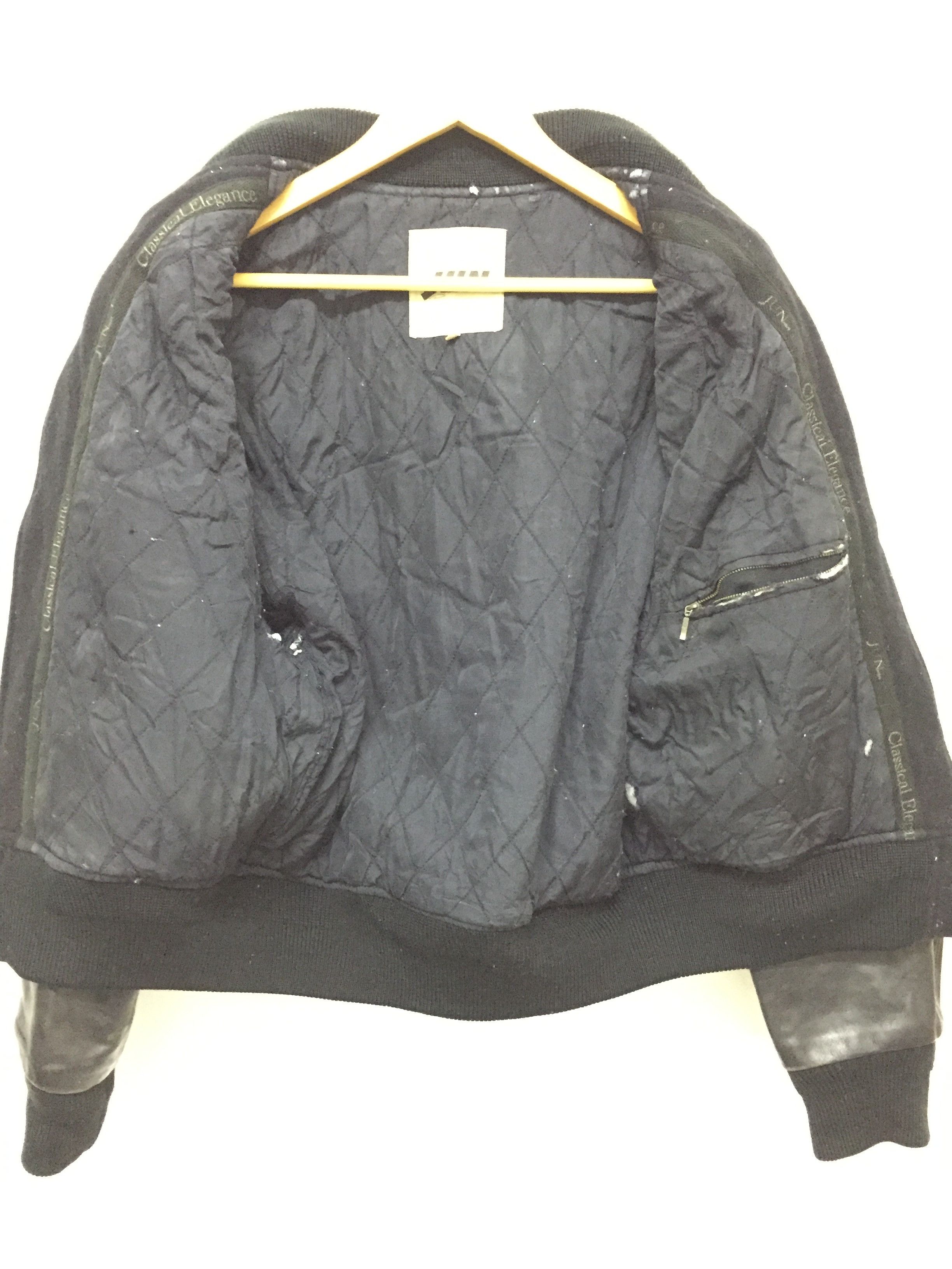Japanese Brand 90's JUN MEN Leather varsity Bomber jacket Size US M / EU 48-50 / 2 - 13 Thumbnail