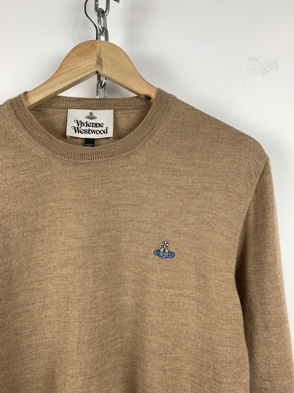 Vivienne Westwood Vivienne Westwood Beige Wool Jumper Sweater Made In Italy Size US L / EU 52-54 / 3 - 5 Thumbnail