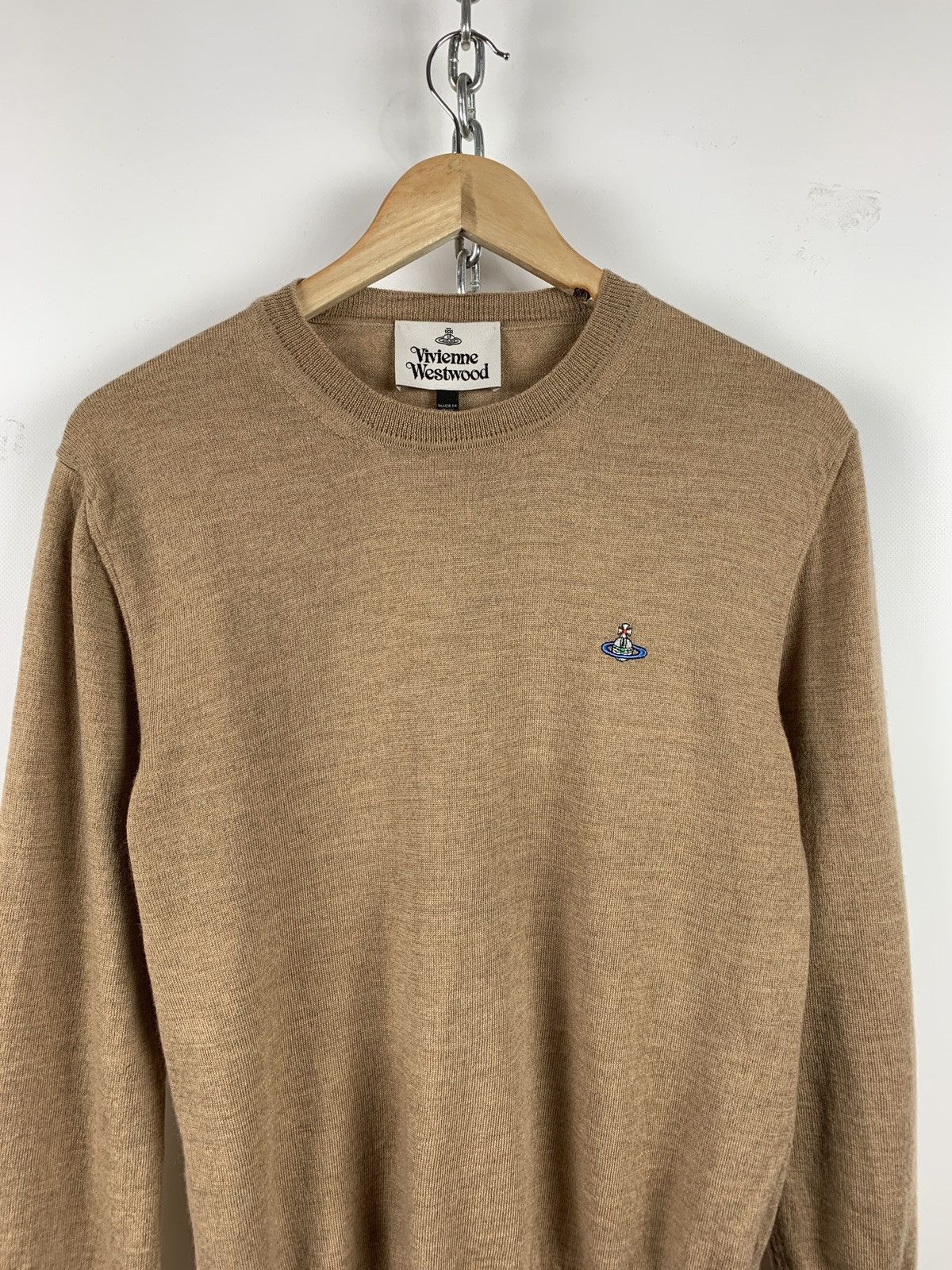 Vivienne Westwood Vivienne Westwood Beige Wool Jumper Sweater Made In Italy Size US L / EU 52-54 / 3 - 2 Thumbnail