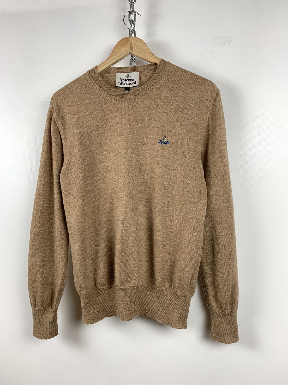 Vivienne Westwood Vivienne Westwood Beige Wool Jumper Sweater Made In Italy Size US L / EU 52-54 / 3 - 3 Thumbnail