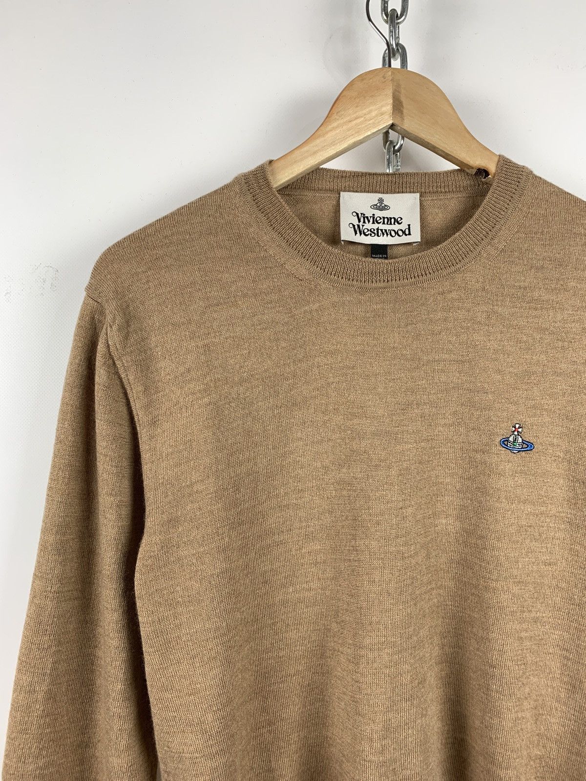 Vivienne Westwood Vivienne Westwood Beige Wool Jumper Sweater Made In Italy Size US L / EU 52-54 / 3 - 4 Thumbnail