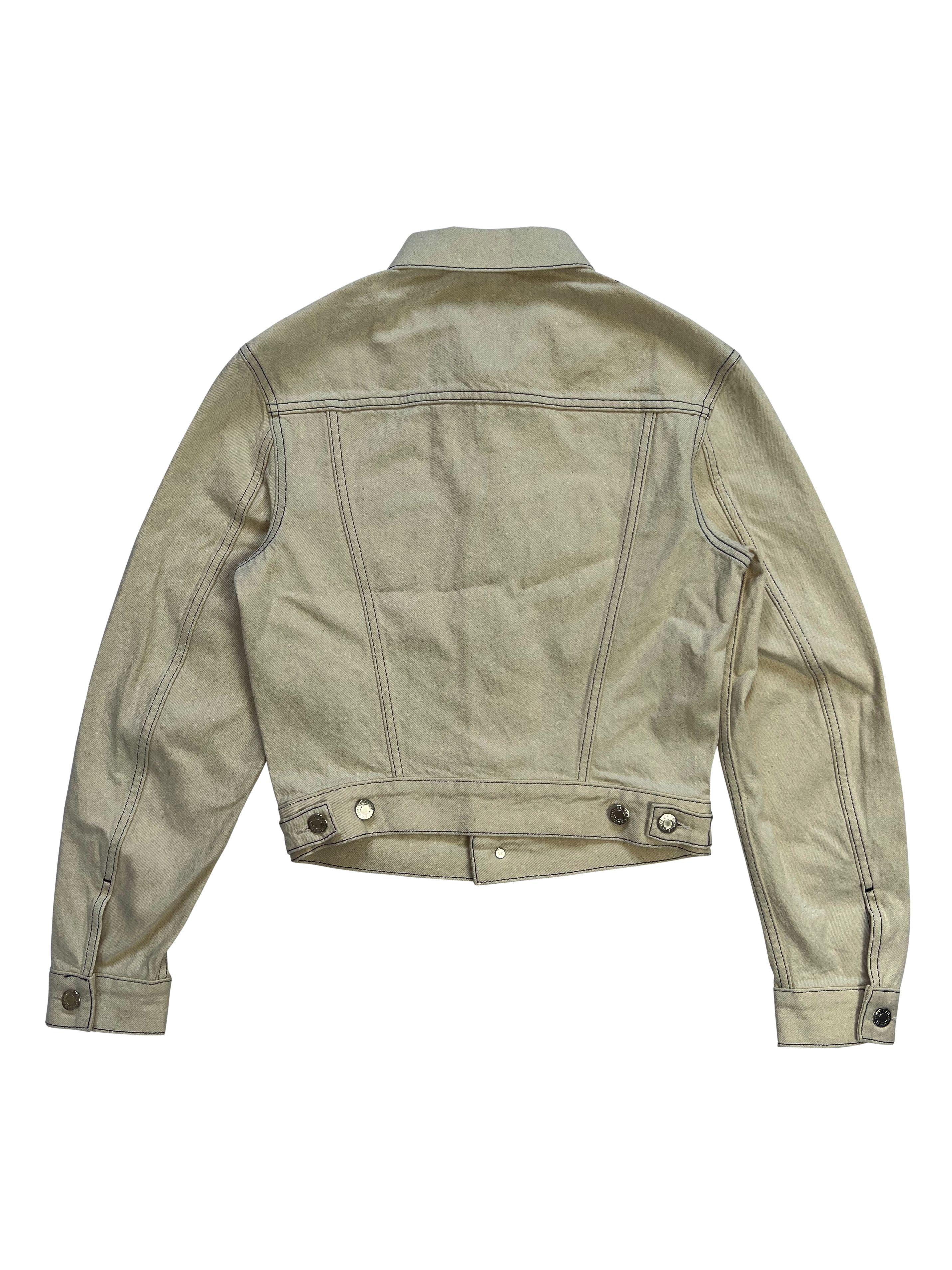 Helmut Lang ⚡️QUICK SALE⚡️Helmut Lang White Cream Denim Jacket Size S / US 4 / IT 40 - 2 Thumbnail