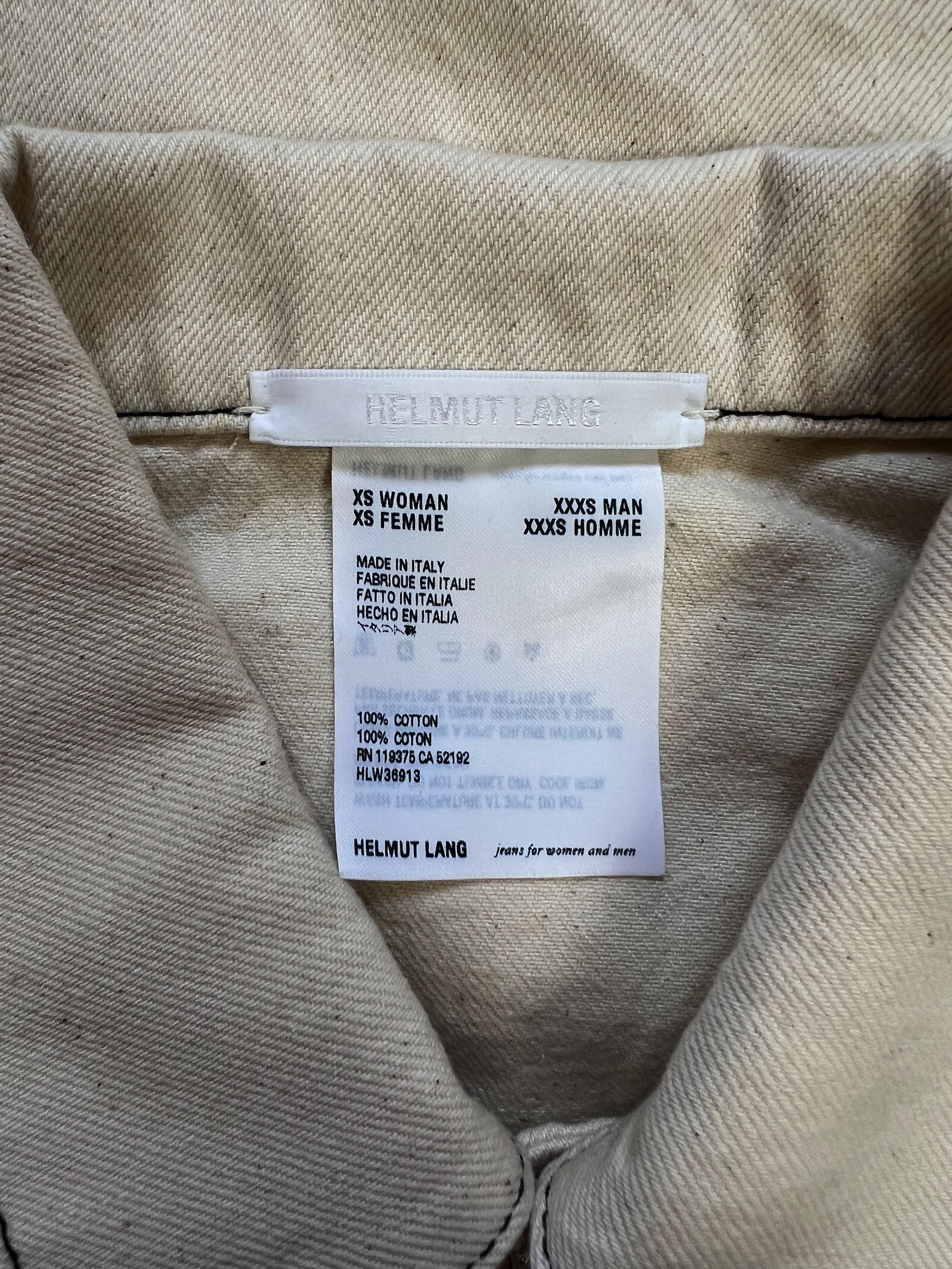 Helmut Lang ⚡️QUICK SALE⚡️Helmut Lang White Cream Denim Jacket Size XS / US 0-2 / IT 36-38 - 3 Thumbnail