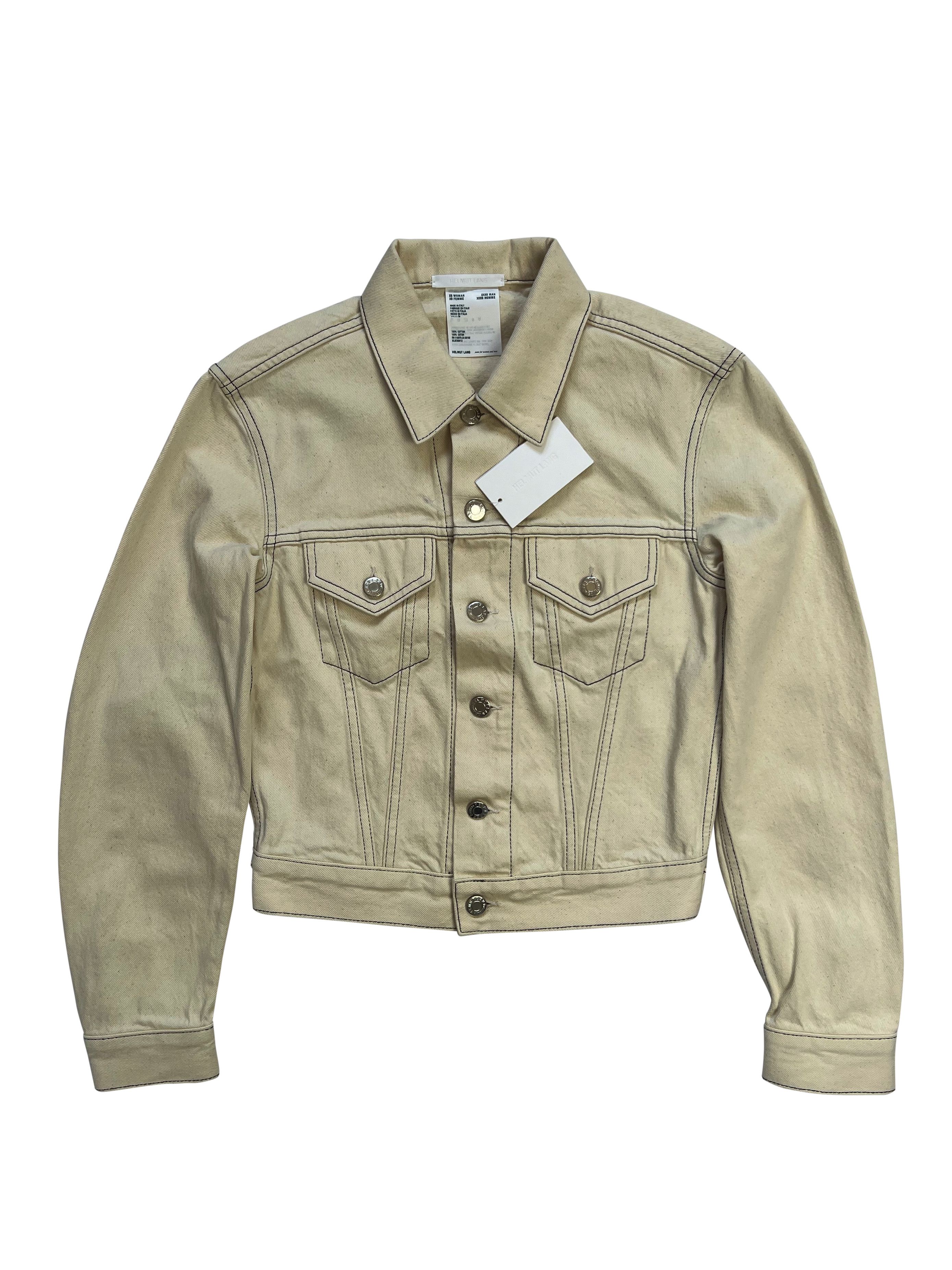 Helmut Lang ⚡️QUICK SALE⚡️Helmut Lang White Cream Denim Jacket Size XS / US 0-2 / IT 36-38 - 1 Thumbnail