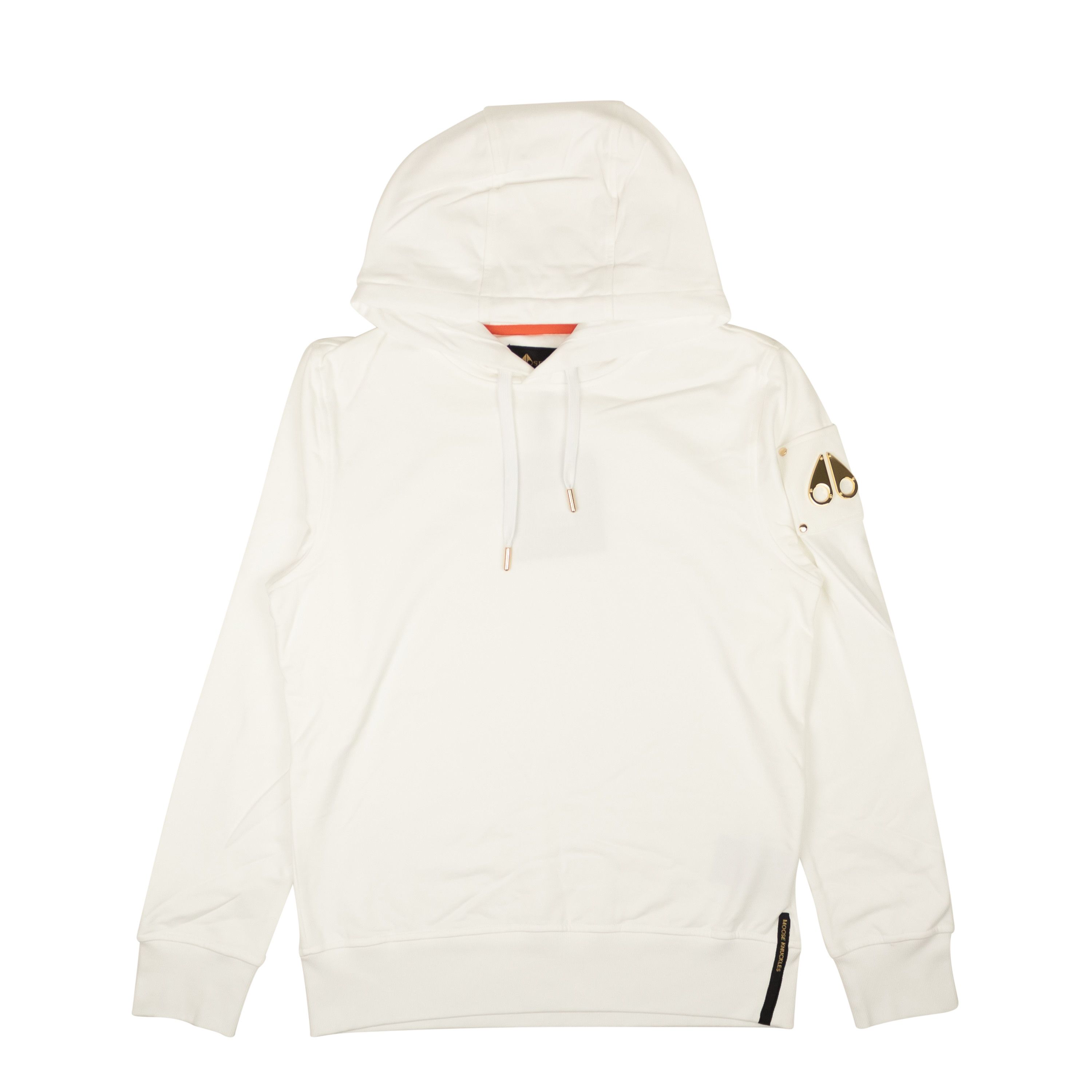 image of Moose Knuckles White Cotton Foxley Hoodie Sweatshirt Size L, Men's