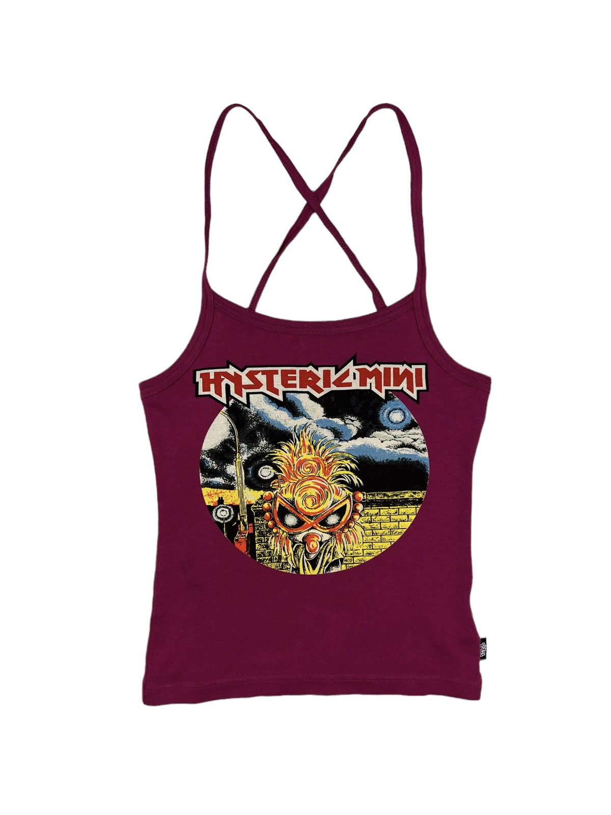 image of Hysteric Glamour Hysteric Mini Iron Maiden Rip Off Crop Tops in Dark Pink, Women's (Size XS)
