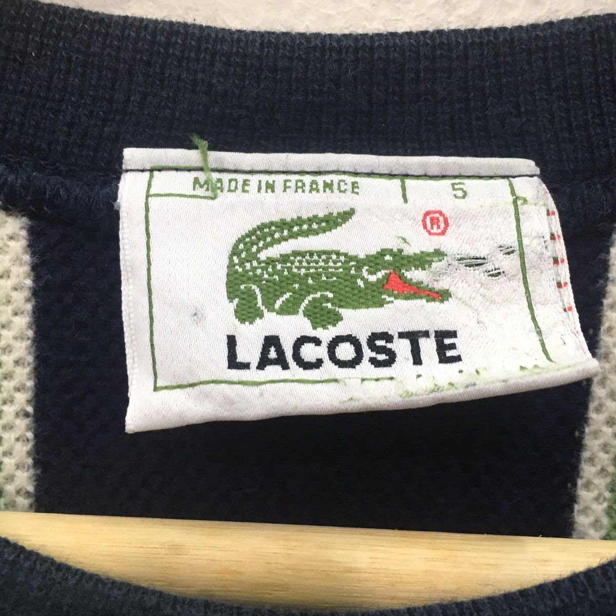 Lacoste Vintage LACOSTE stripes made in france sweatshirt crew neck Size US M / EU 48-50 / 2 - 4 Thumbnail
